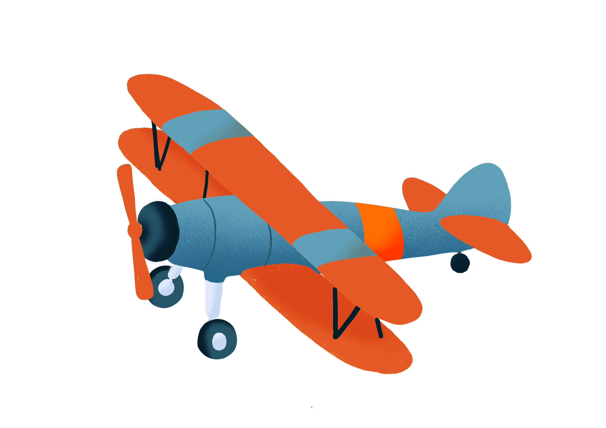 bi plane illustration created for Danielle Brooks Illustration