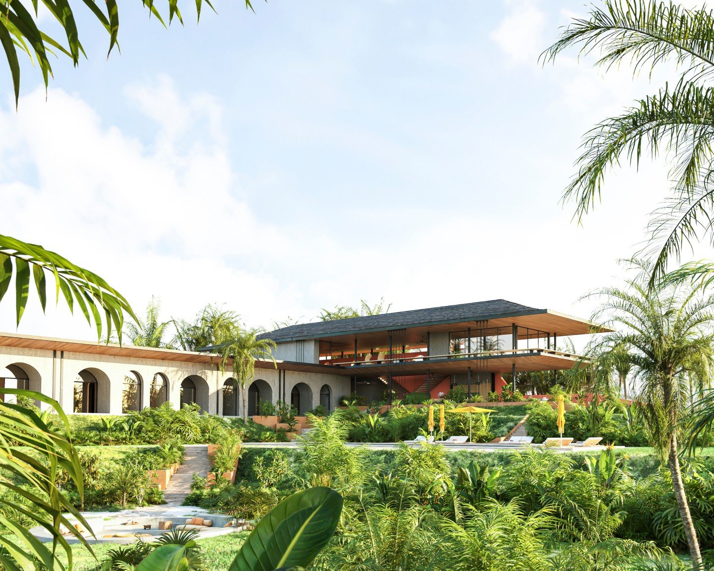 Located in Altamira, Costa Rica, Casa Mariposa is a modern tropical family residence that we are thrilled to have designed as the architectural team. Nestled in the far south of the country, the property gracefully adapts to the landscape&rsquo;s nat