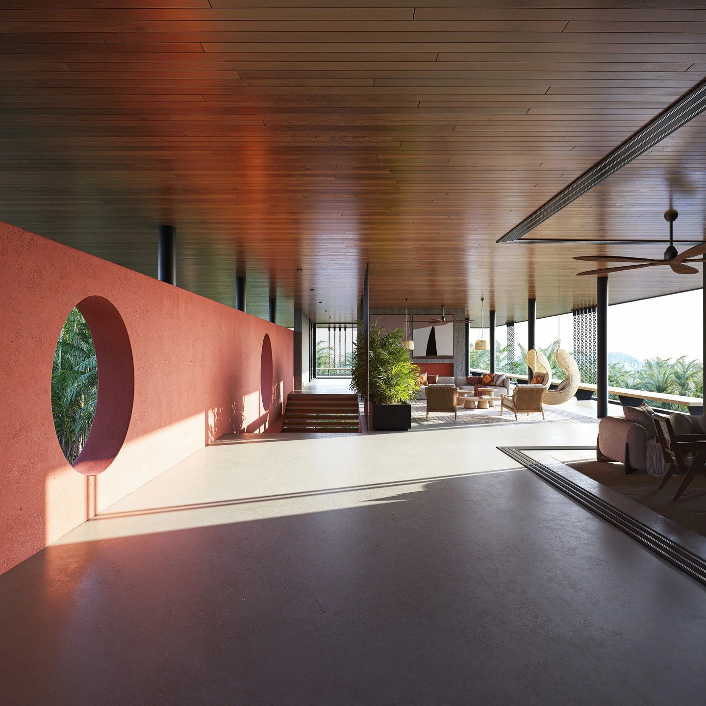 Casa Mariposa, Altamira, Costa Rica. We are very excited to have been the architectural team for the design of this modern tropical family home in the beautiful far south of the country. The property follows the natural contours of the terrain result