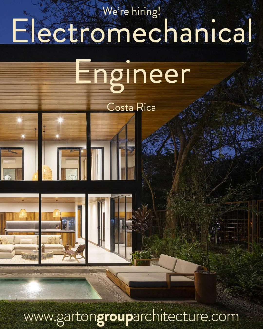 WE ARE HIRING!⁠
⁠
Remote and part time applications welcome. ⁠
⁠
We are looking for a motivated and experienced Electromechanical Engineer to join our growing design team.⁠
⁠
&bull; Experience in residential and commercial projects in Costa Rica⁠
&bu