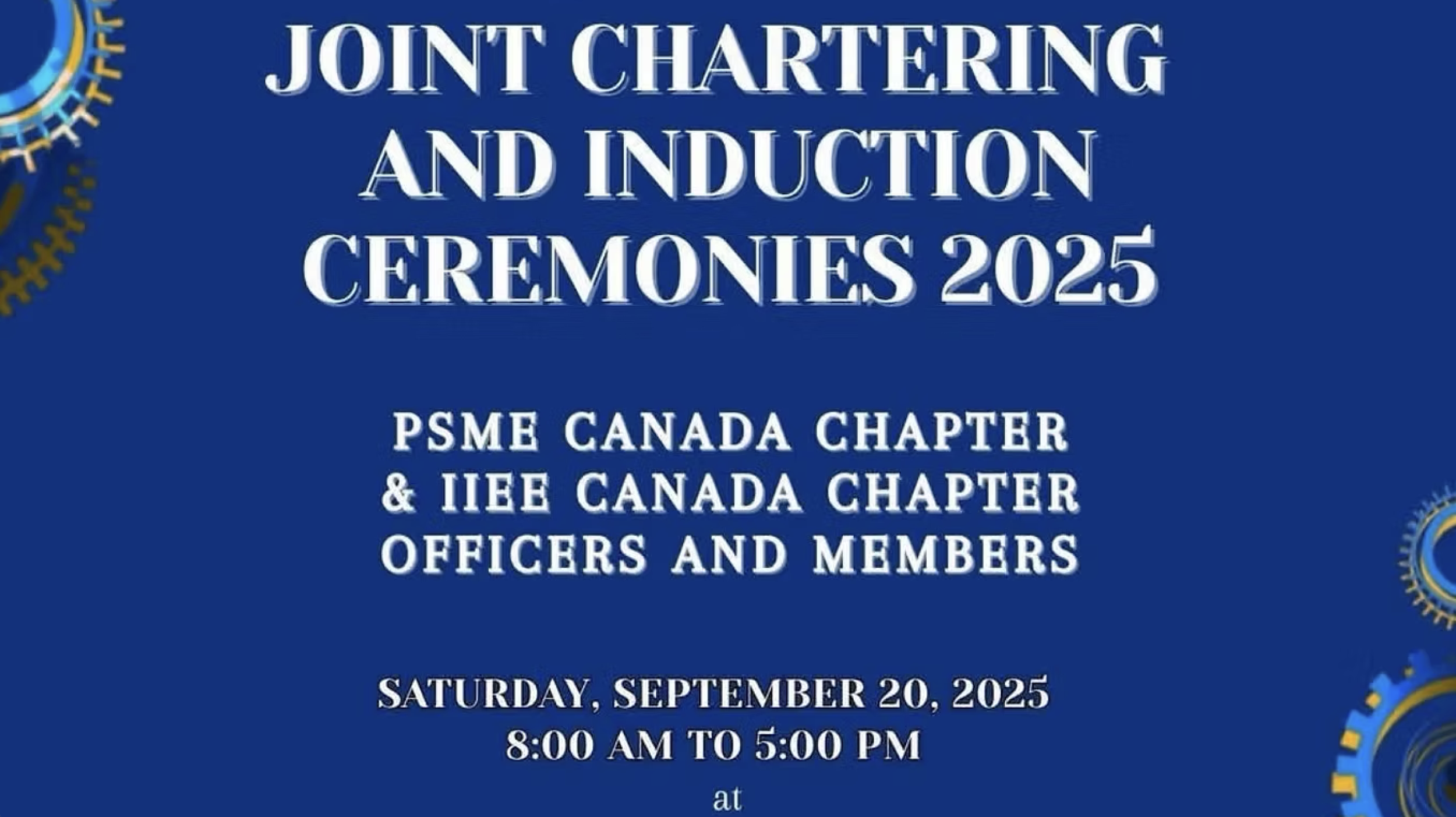 Joint Chartering and Induction Ceremonies 2025