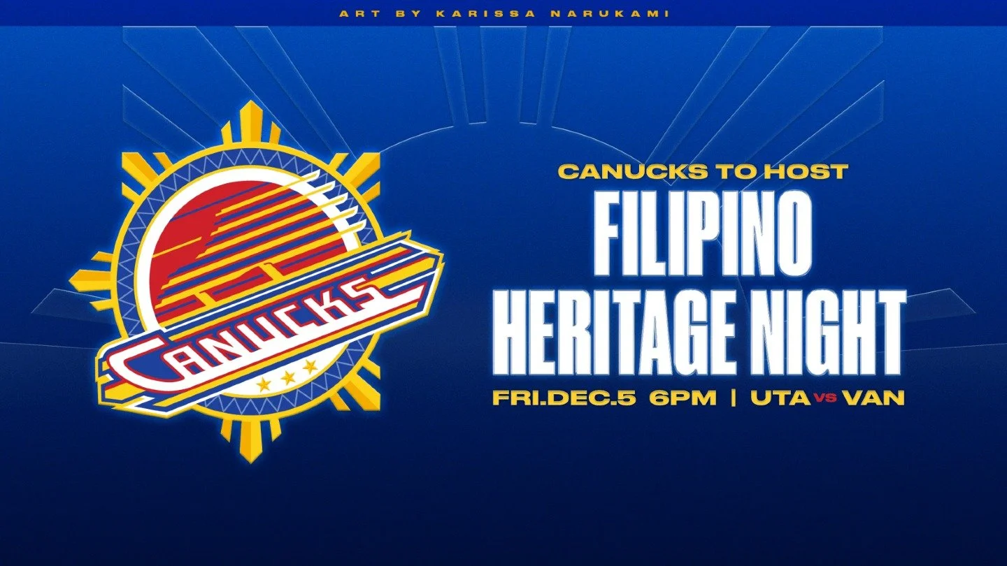 CANUCKS HOST FIRST-EVER FILIPINO HERITAGE NIGHT &mdash; DEC 5! 🇵🇭🏒

The Vancouver Canucks are bringing the energy to Rogers Arena with their inaugural Filipino Heritage Night on December 5 at 6PM as they take on the Utah Mammoth!
A night to honour
