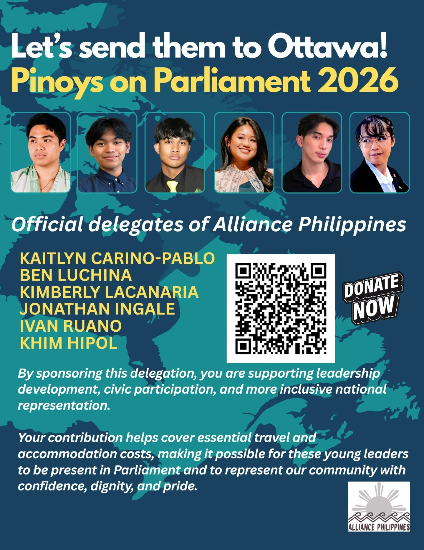 𝗦𝘂𝗽𝗽𝗼𝗿𝘁 𝗢𝘂𝗿 𝗕𝗿𝗶𝘁𝗶𝘀𝗵 𝗖𝗼𝗹𝘂𝗺𝗯𝗶𝗮 𝗬𝗼𝘂𝘁𝗵 𝗗𝗲𝗹𝗲𝗴𝗮𝘁𝗶𝗼𝗻
Pinoys on Parliament 2026: Bituin at Ottawa

𝗢𝗳𝗳𝗶𝗰𝗶𝗮𝗹 𝗗𝗲𝗹𝗲𝗴𝗮𝘁𝗲𝘀 𝗳𝗼𝗿 𝗔𝗹𝗹𝗶𝗮𝗻𝗰𝗲 𝗣𝗵𝗶𝗹𝗶𝗽𝗽𝗶𝗻𝗲𝘀 (𝗕𝗿𝗶𝘁𝗶𝘀𝗵 𝗖𝗼𝗹𝘂𝗺𝗯𝗶𝗮):
K