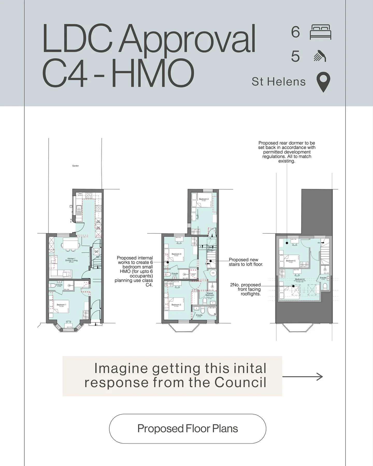 Another HMO Lawful Development Certificate APPROVED 💥
✅ 6-bed HMO conversion
✅ Rear dormer loft conversion

This one should&rsquo;ve been a super simple approval, flying straight through the planning department&hellip; but nope! 🙄

One phone call a