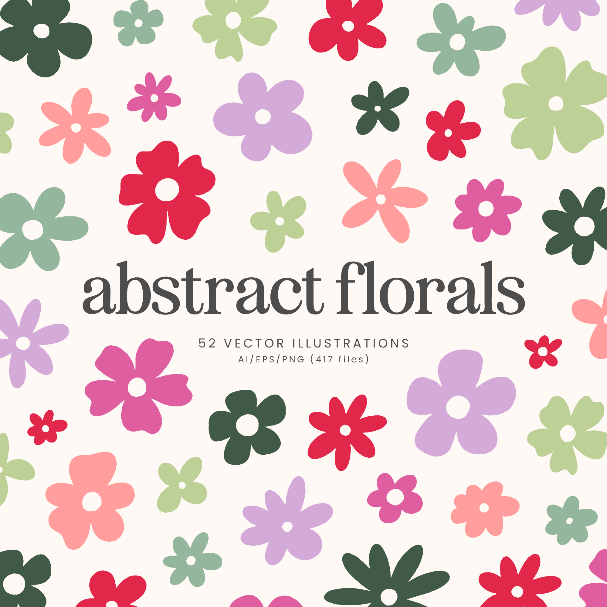 Abstract Florals Vector Graphics