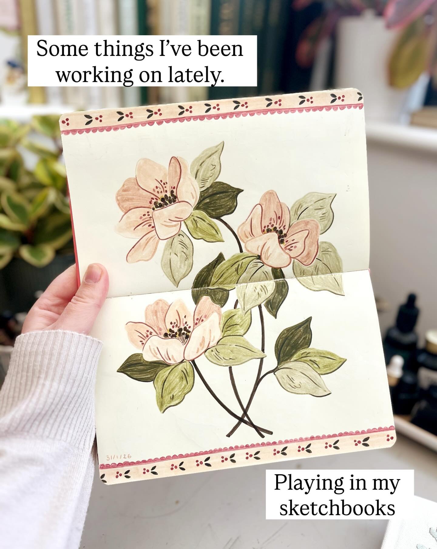 Some things I&rsquo;ve been working on over the last few weeks ✍🏻 Sketchbook play, garden drawing, client work, card designs and new illustrations ☀️