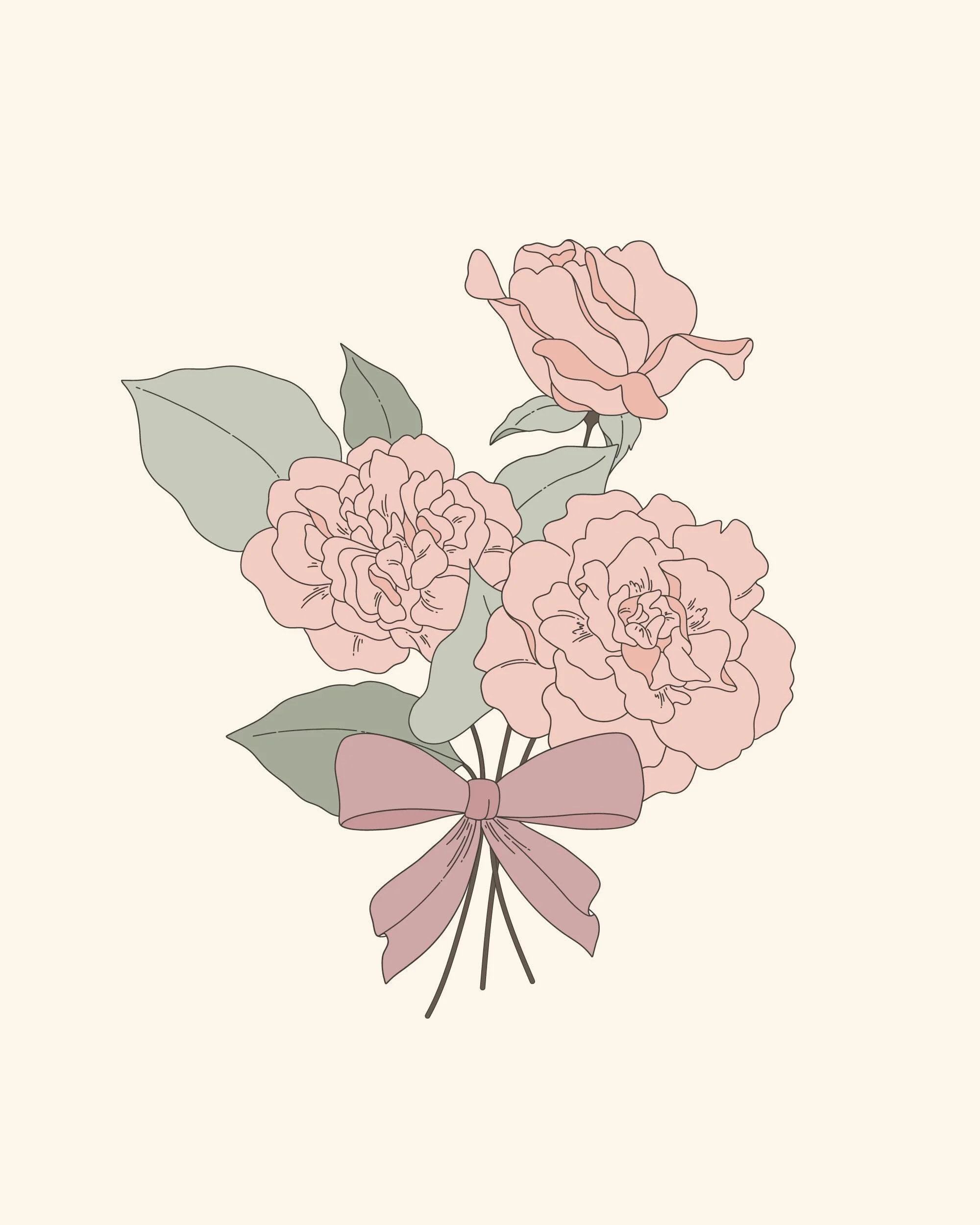 &lsquo;Flora Romantica&rsquo; is my latest vector illustration pack, full of big blooms and bows, and will be available on @creativemarket soon ✍🏻🌸