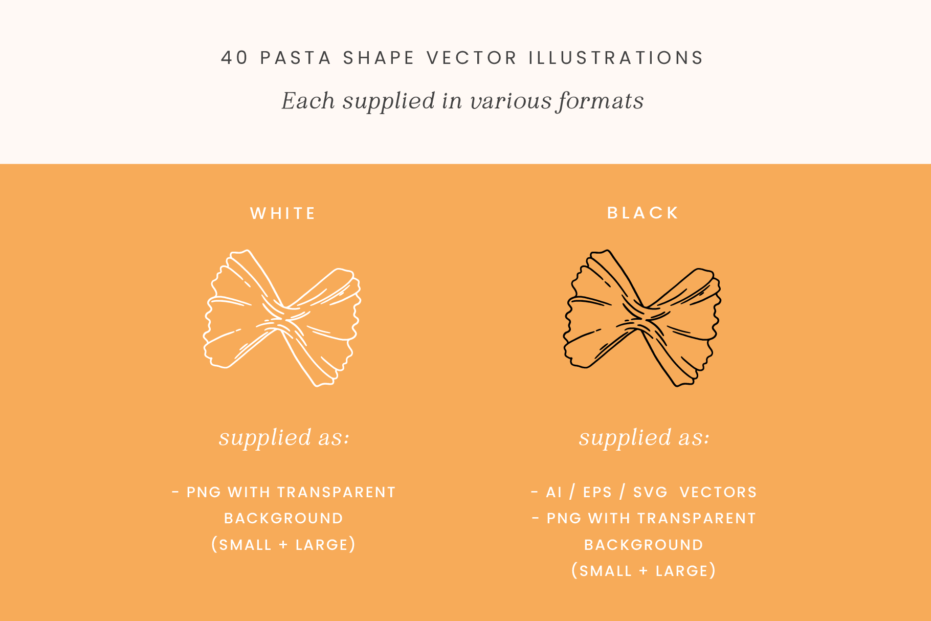 Pasta Hand drawn Vector Illustrations