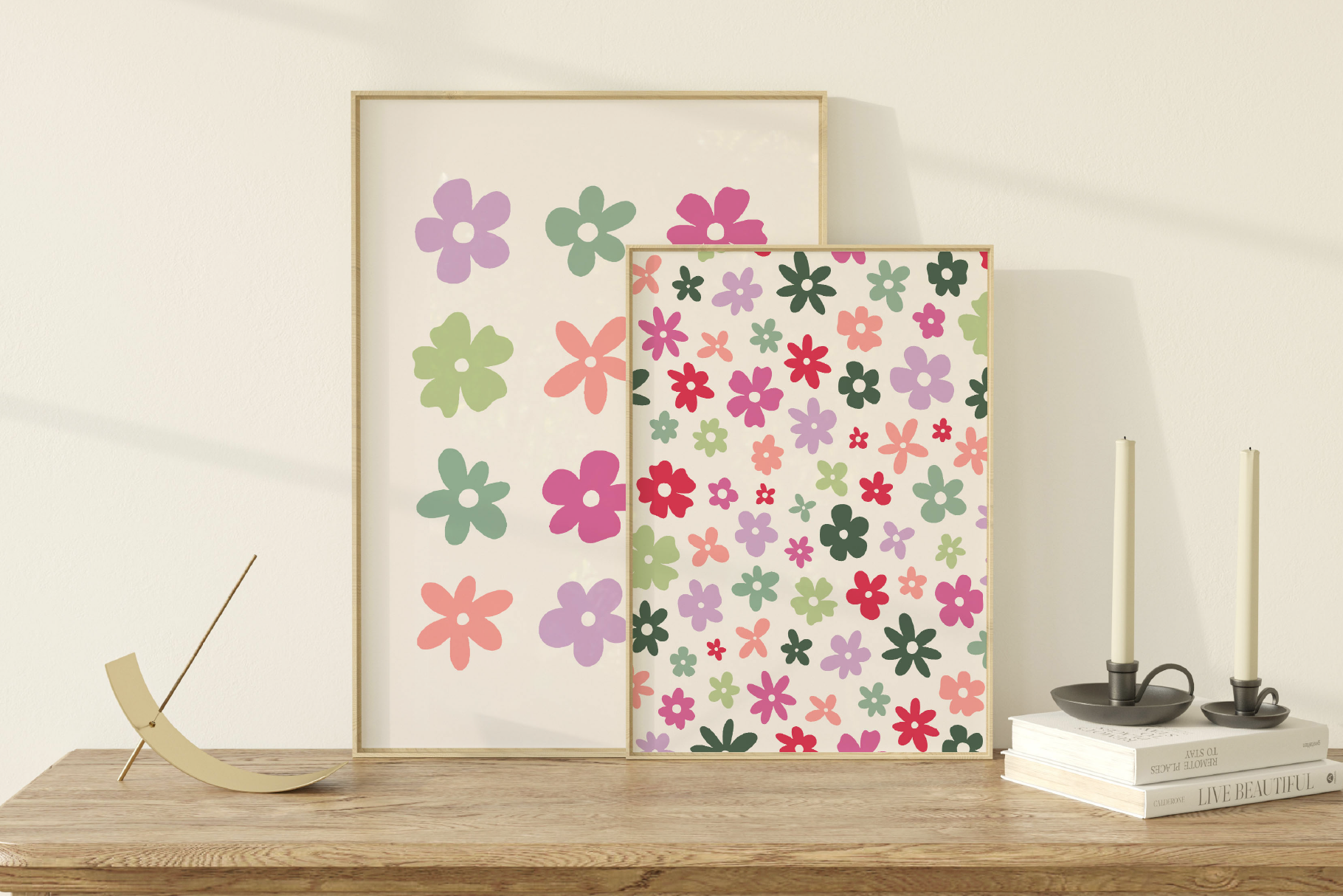 Abstract Florals Hand Drawn Vector Illustration Graphics