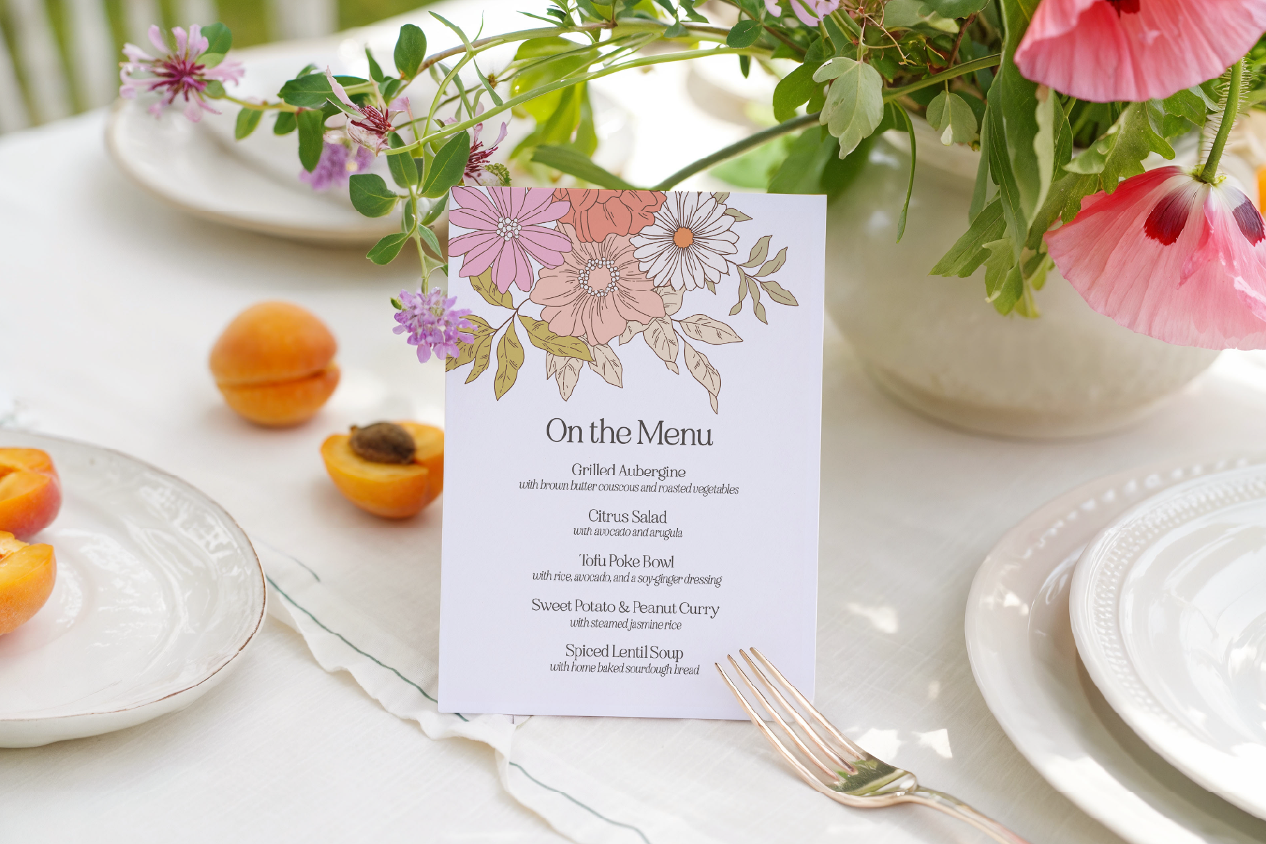 Summer Floral Hand Drawn Vector Illustrations