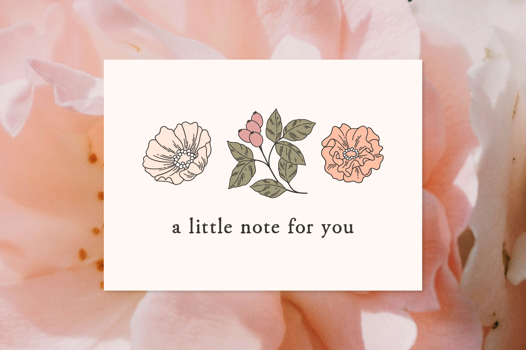 Garden Floral Hand Drawn Vector Illustrations