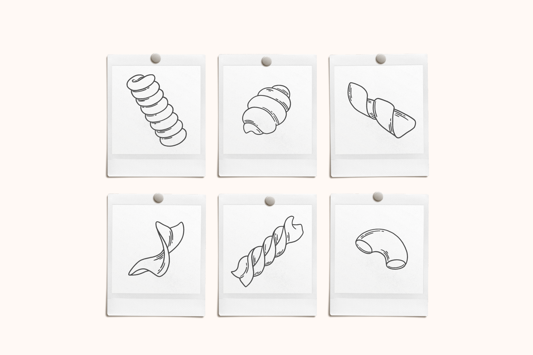 Pasta Hand drawn Vector Illustrations