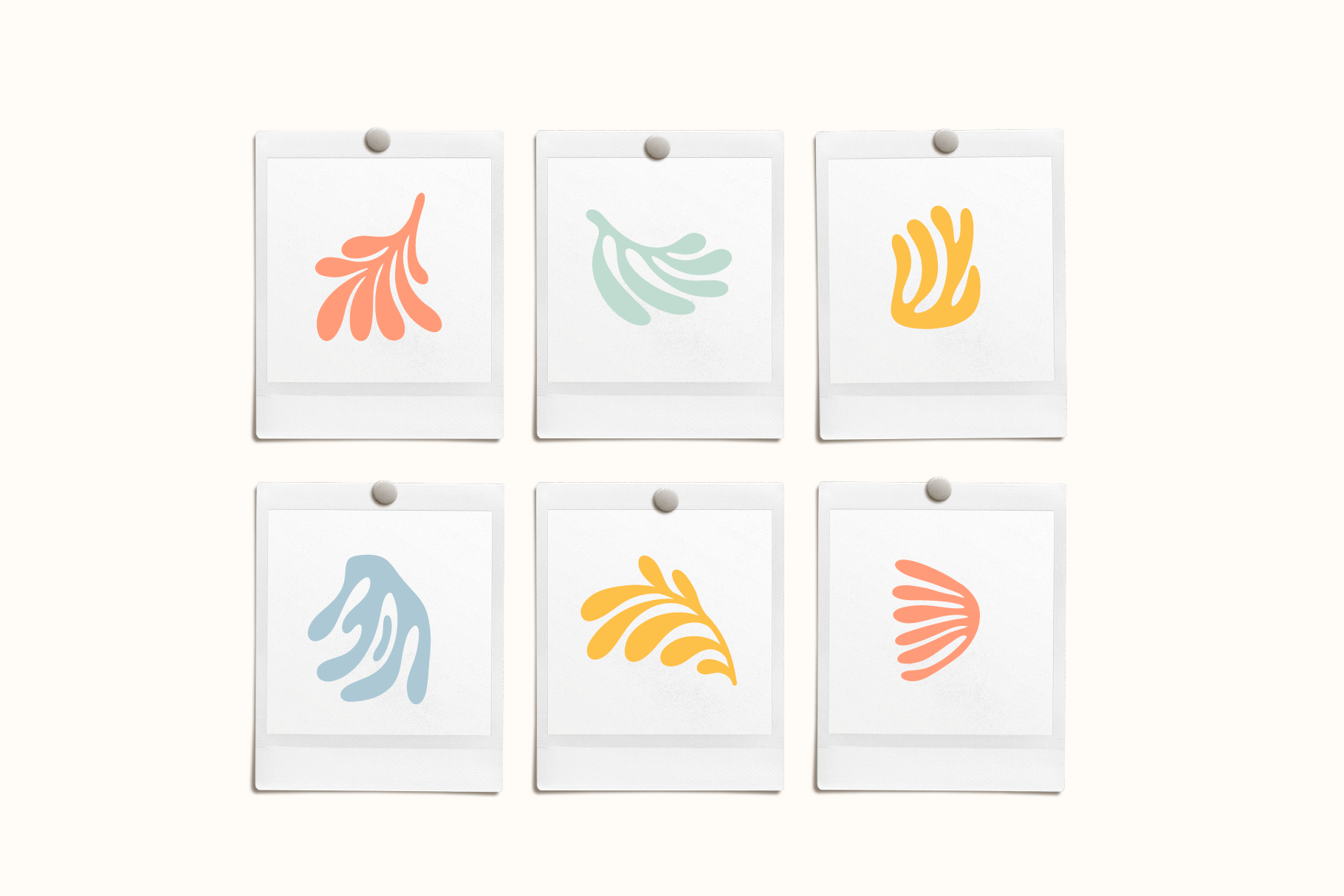 Hand drawn Matisse abstract shape illustrations