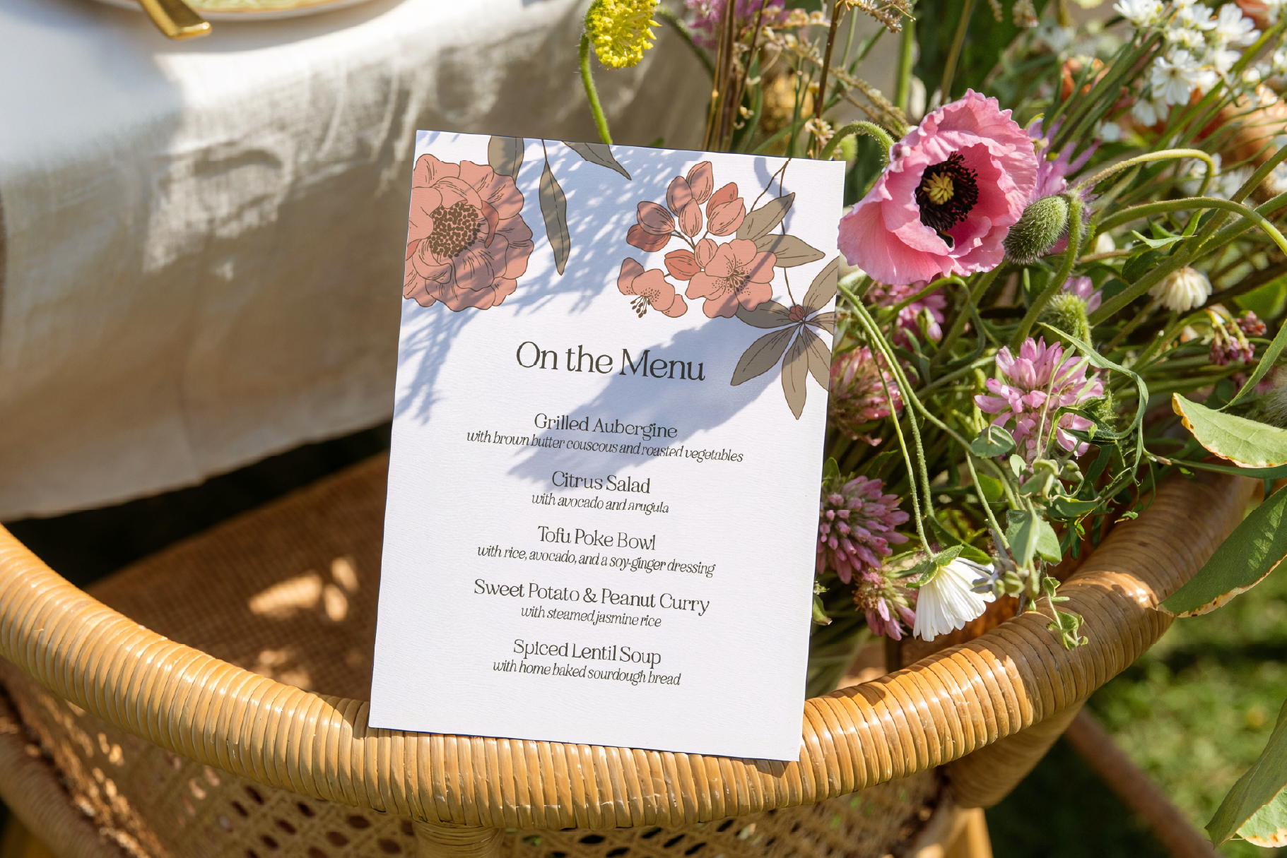 Blush Garden Floral Vector Illustrations