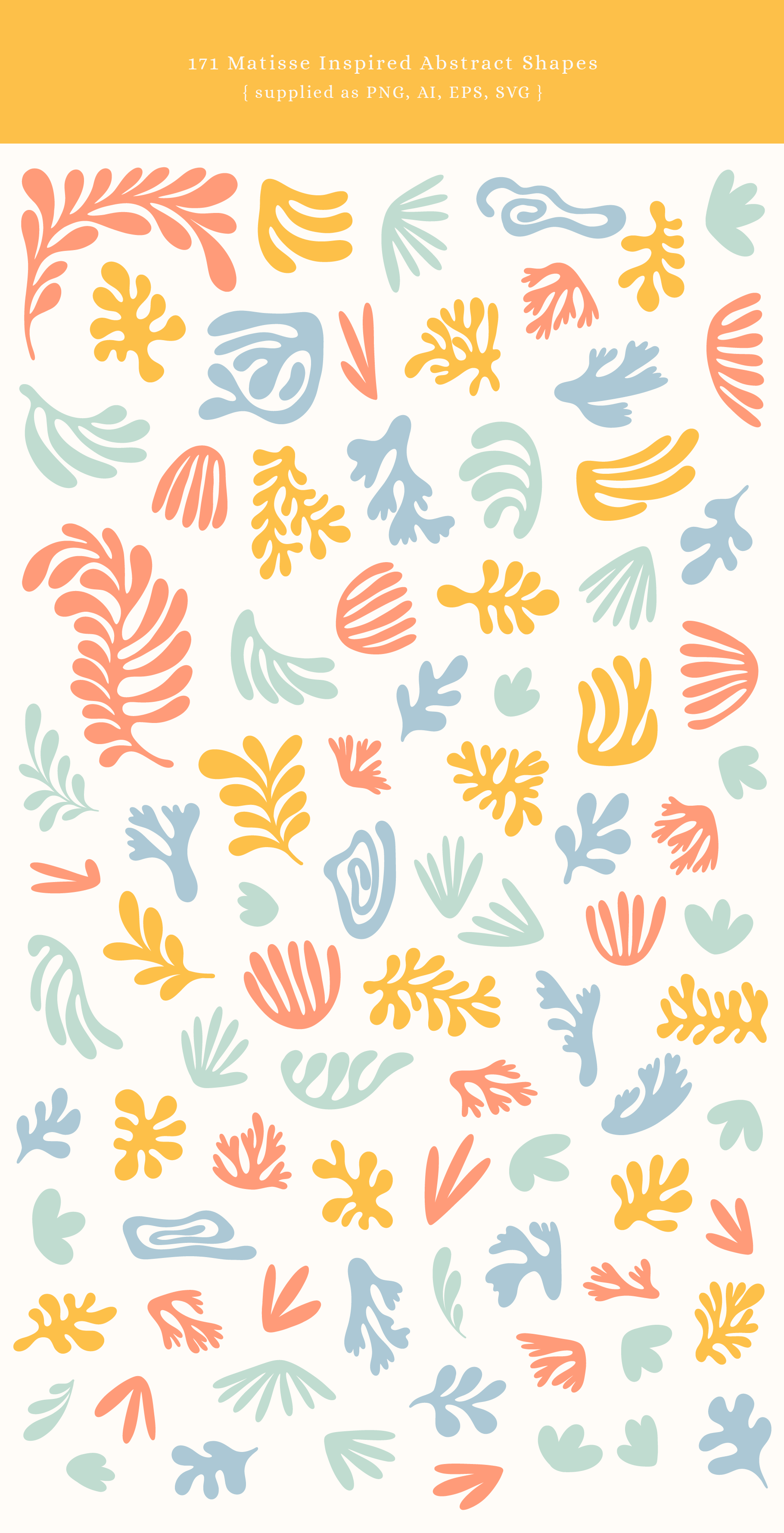 Matisse inspired vector shapes