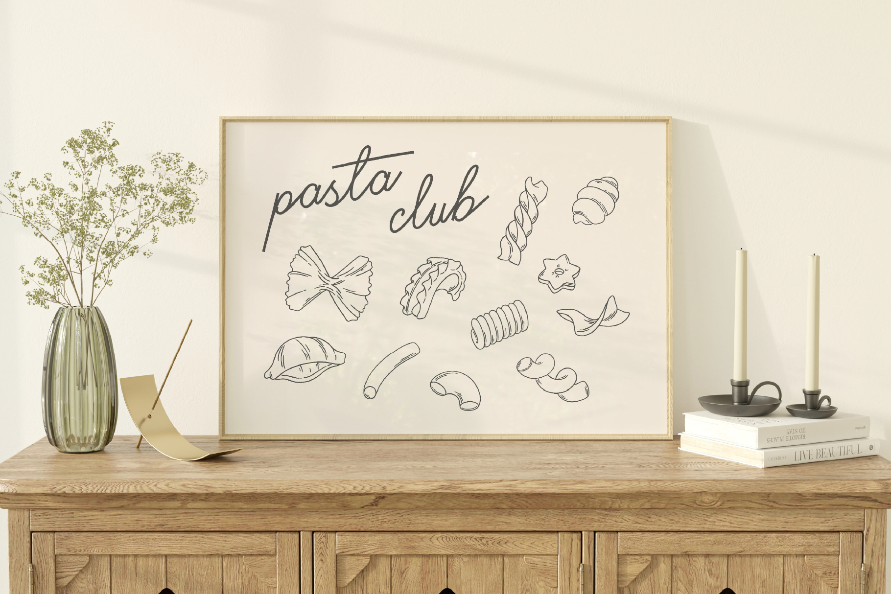 Pasta Hand drawn Vector Illustrations