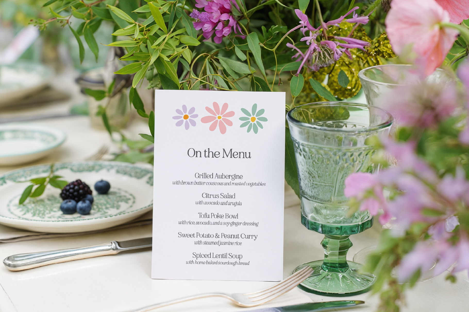 Abstract Flowers Vector Illustrations