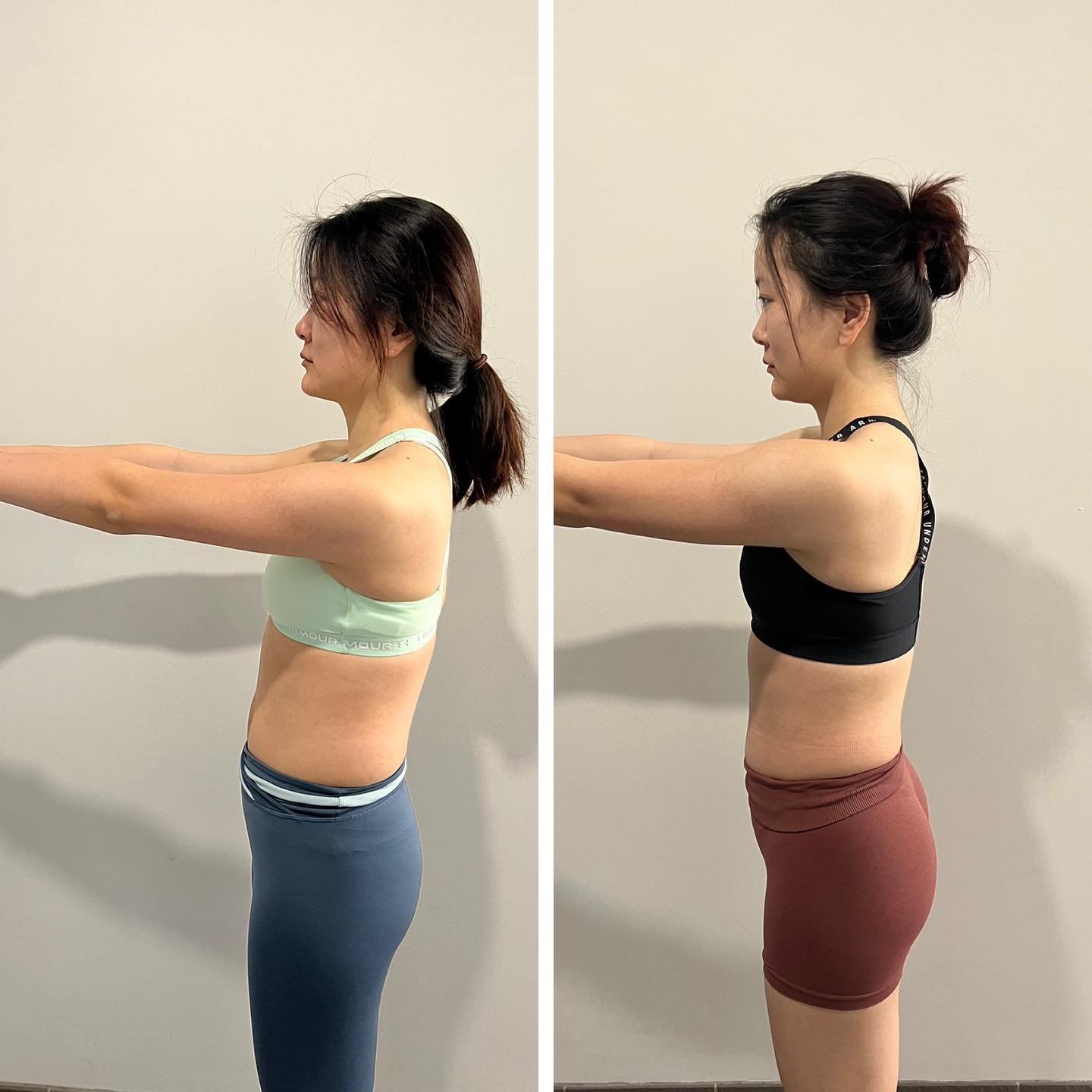 My amazing client Lu and her 6 weeks progress. Lu has been training with me twice a week. She  made adjustment to her diet, however she is still enjoying food she likes and doesn&rsquo;t follow any strict diets as I believe that is not the way to ach