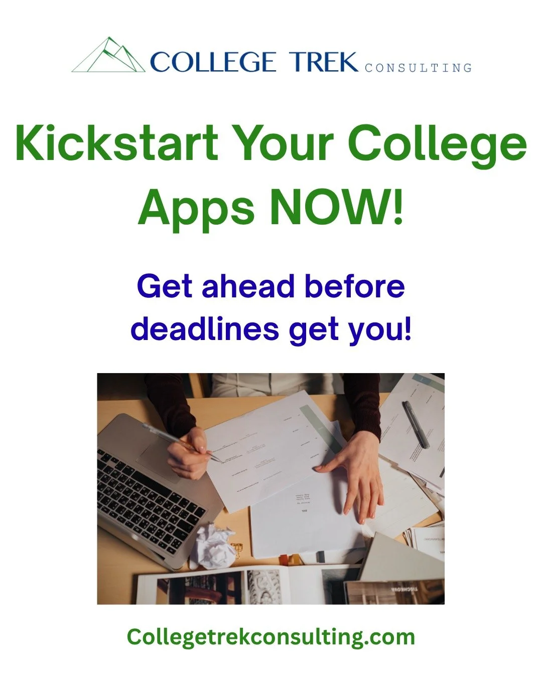 Need expert guidance on building your strongest application?
Visit CollegeTrekConsulting.com to start your journey today.

#CollegeApplications #CollegeTrekConsulting #CollegeCounselor #CollegeAdmissions #ClassOf2025 #CollegeSearch #CollegeApps #High