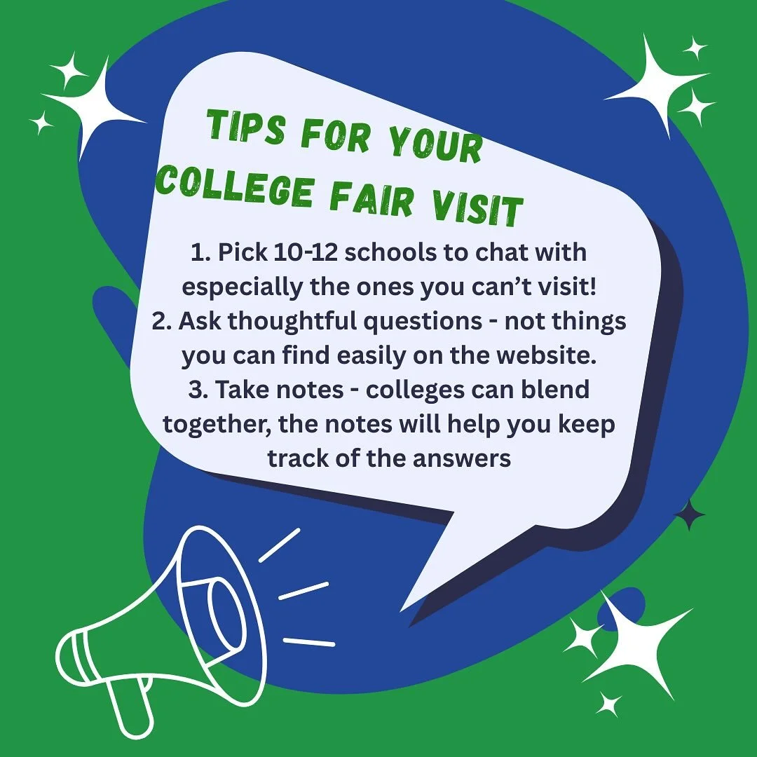 Are you going to a #collegefair ? Here are a few tips.
#college #collegebound #collegeadmission #parents #highschool #collegeadvising