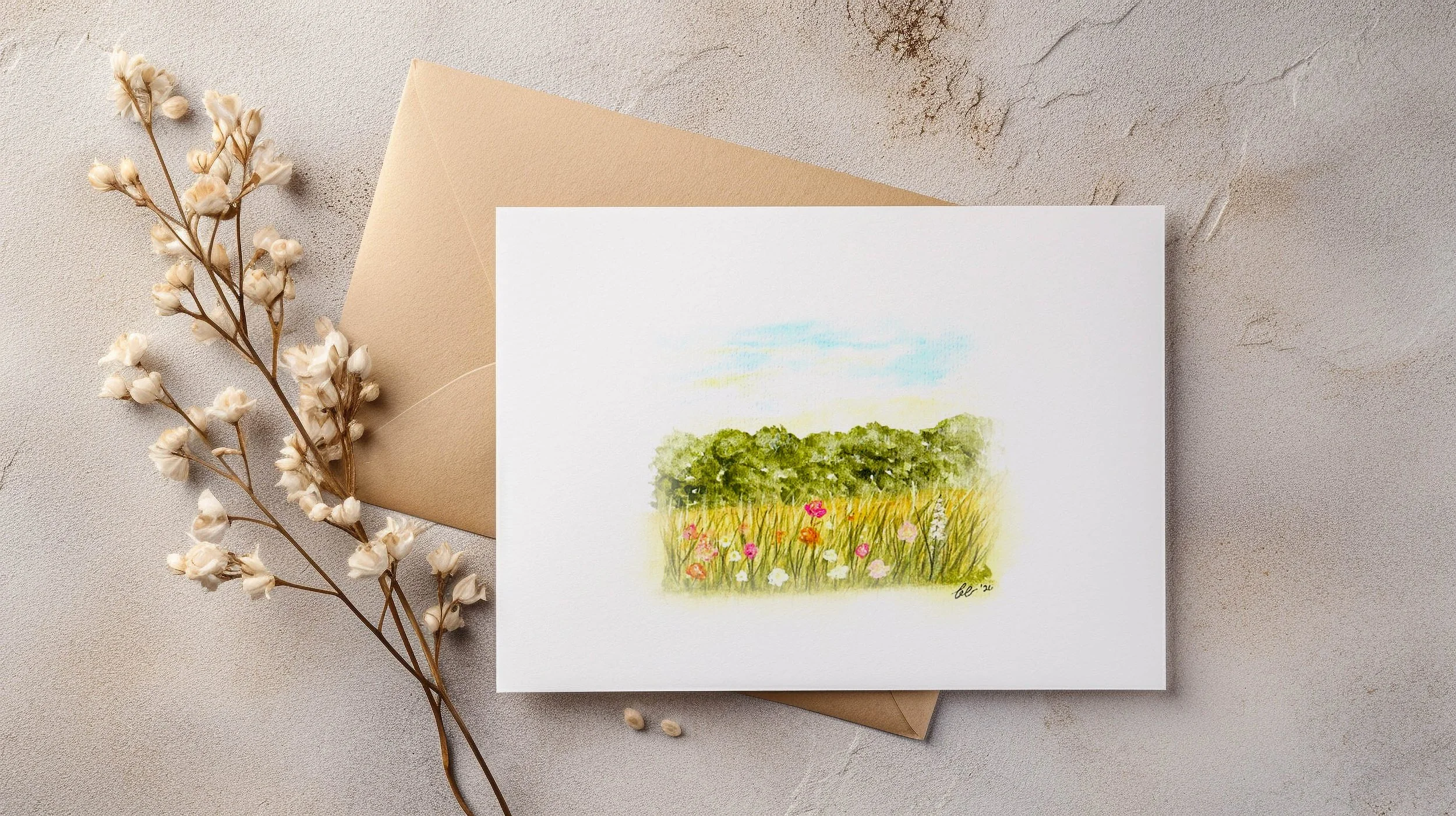 Whispers Beyond the Meadow| Greeting Card