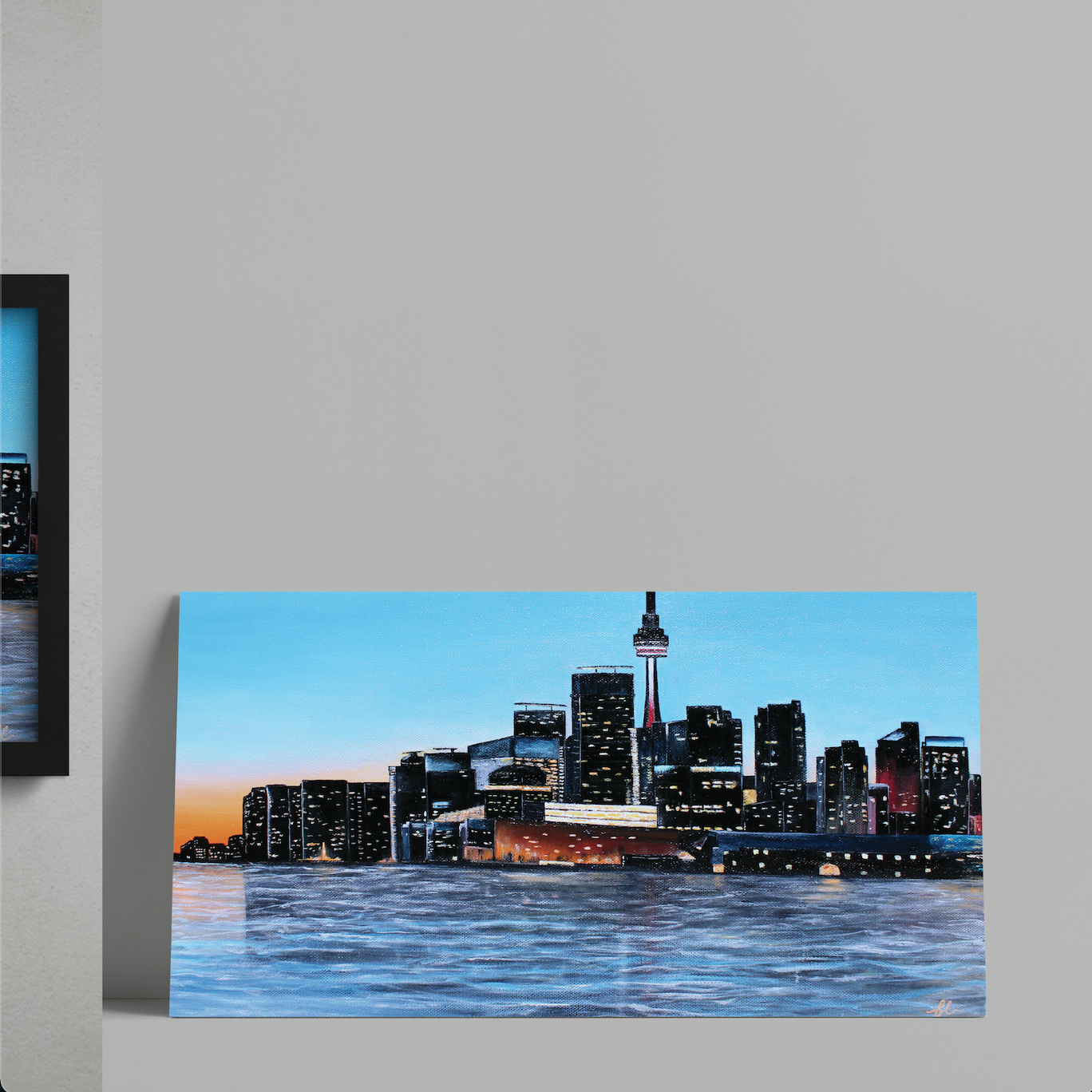 Toronto Skyline painted on Gallery Wrapped Canvas