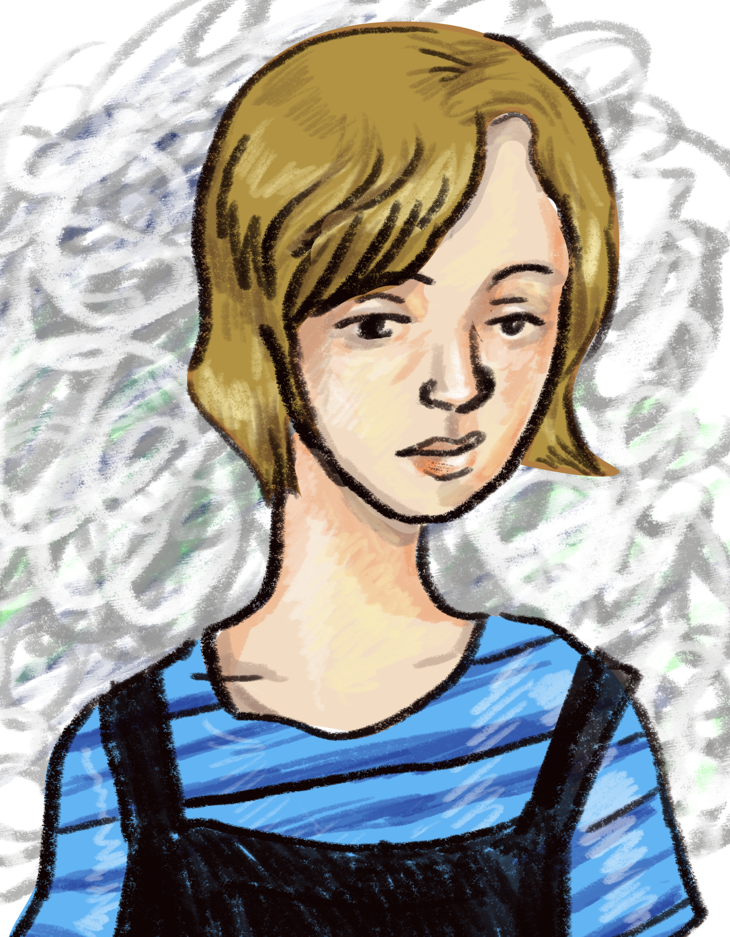 Self Portrait (2020)
Digital Painting and Vector