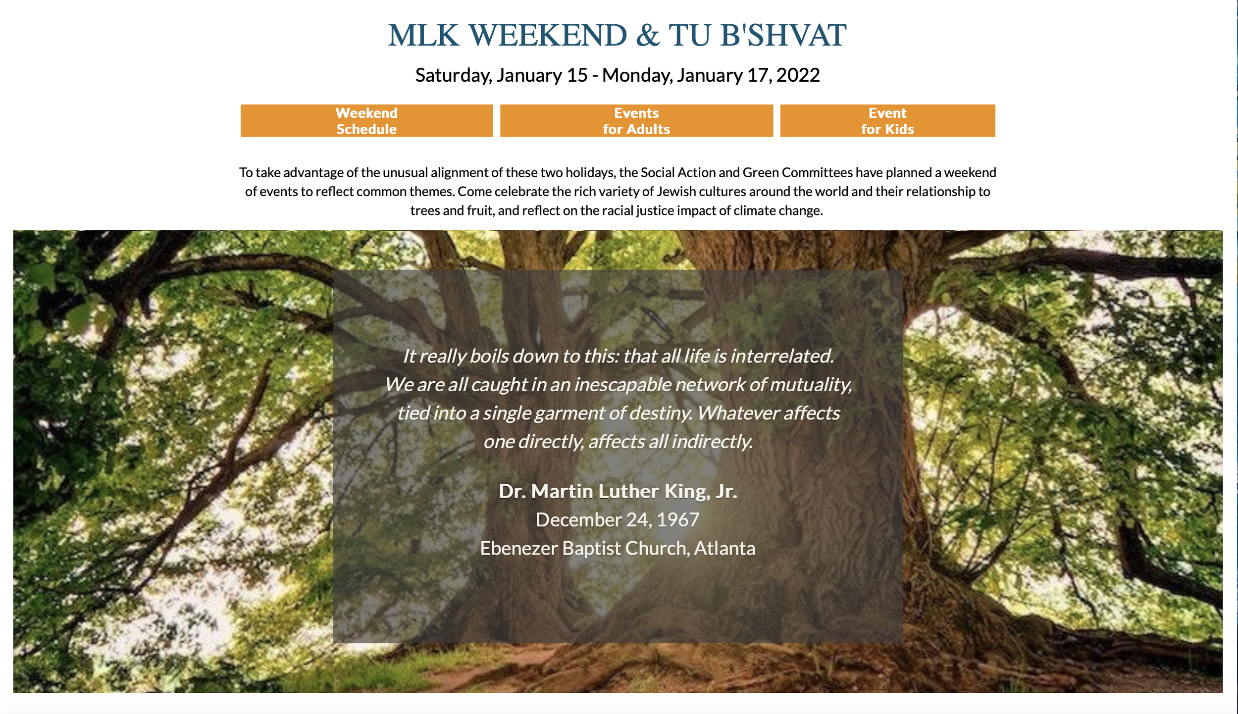 Event Landing Page
Tifereth Israel Congregation, 2021
HTML & CSS