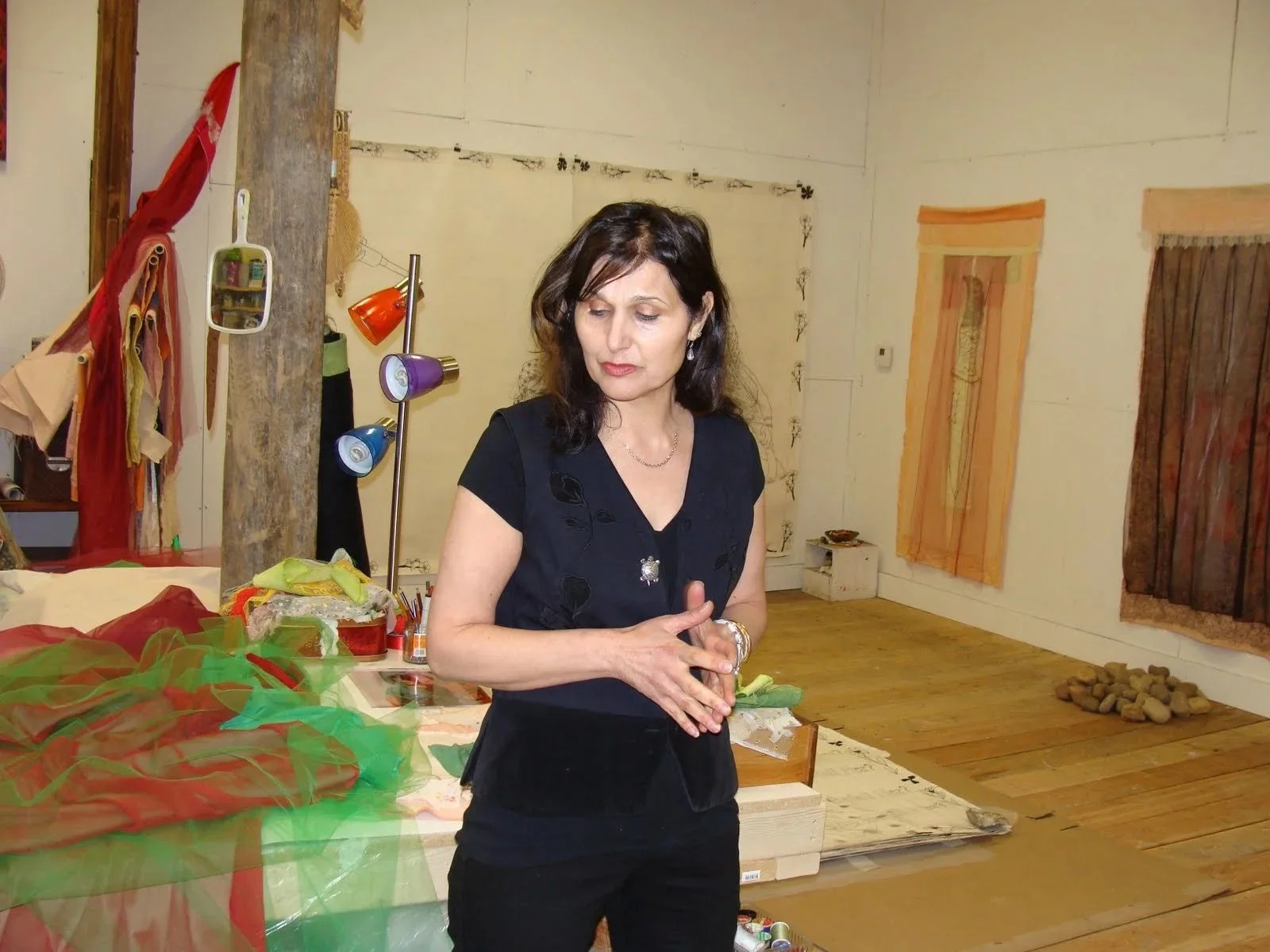 Fahimeh Vahdat in her studio, 2010
