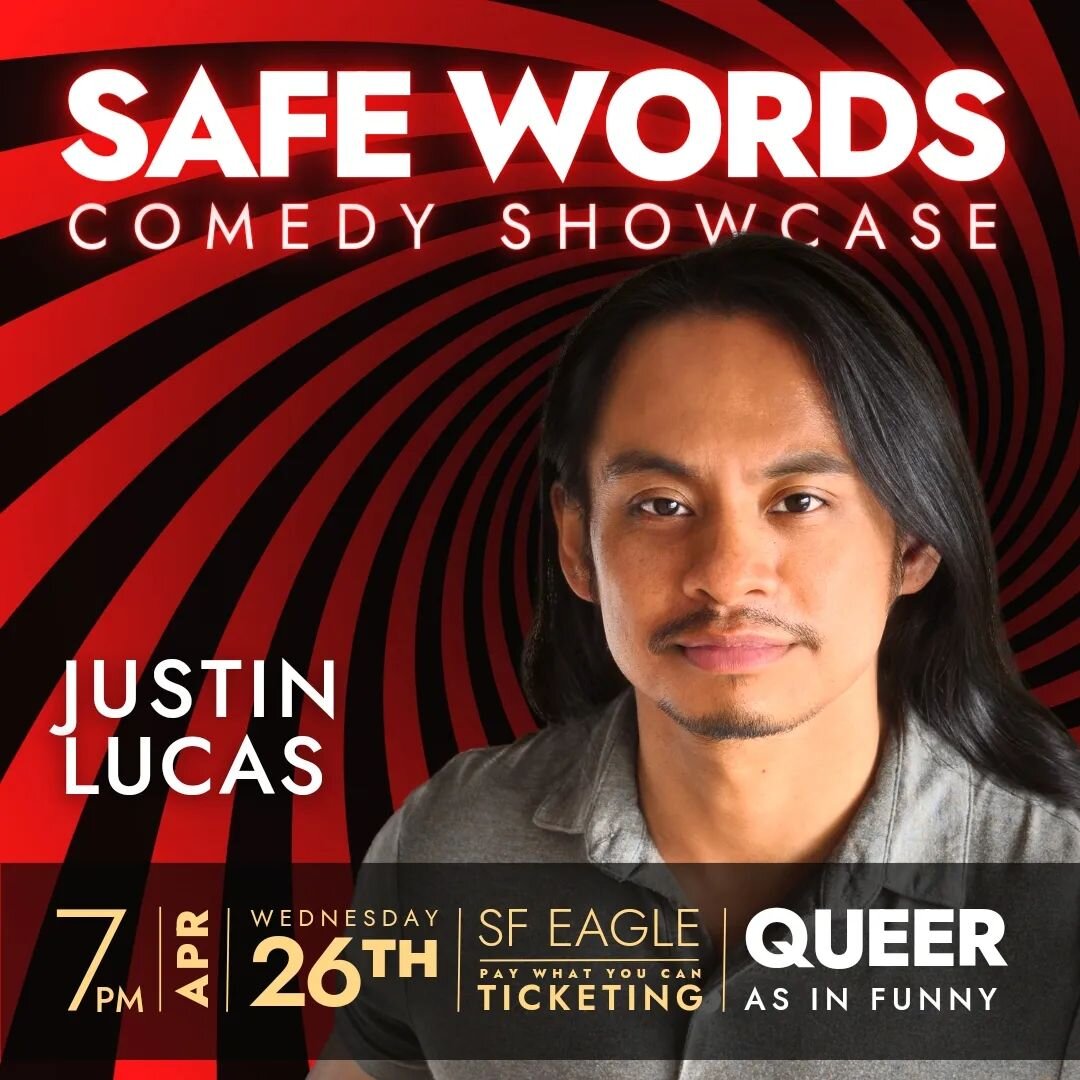 We are excited to have Justin Lucas (he/him | gay ) on the Safe Words stage for our Comedy Showcase! 

When he's not performing stand-up, he's writing and performing sketch comedy for companies such as Killing My Lobster, or brushing his hair. He&rsq