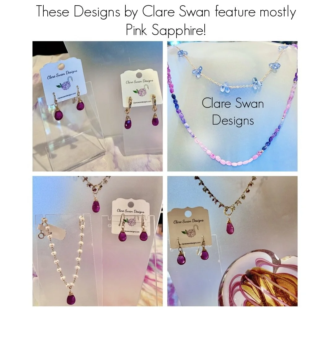 The Birthstone of September is Sapphire . We are featuring sapphire jewelry by our local artisan Clair Swan!