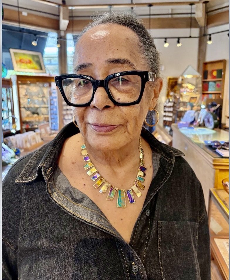 Our customer looked beautiful wearing  this stunning Holly Yashi necklace!