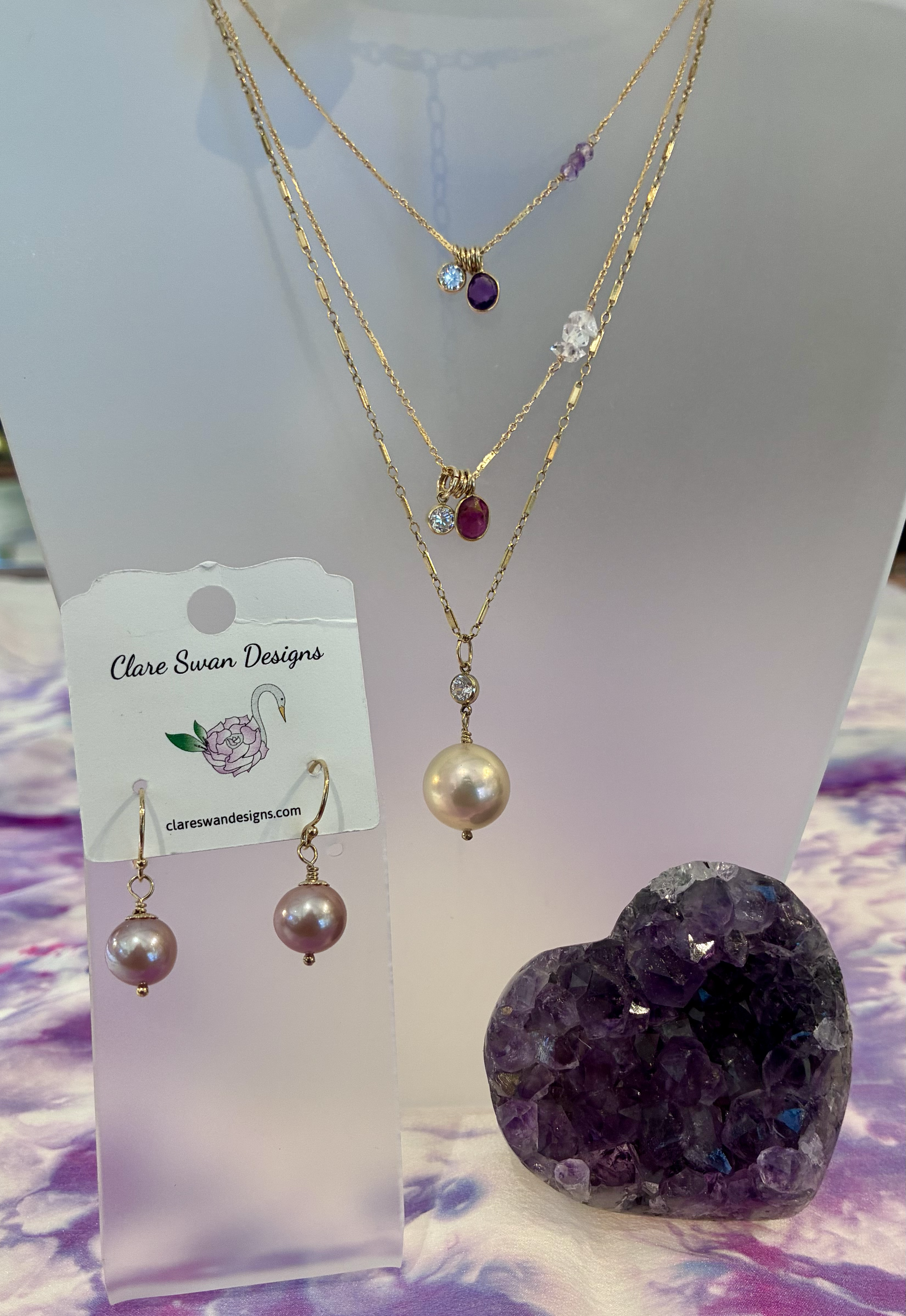 Jewelry by local San Mateo Artisan Clare Swan 