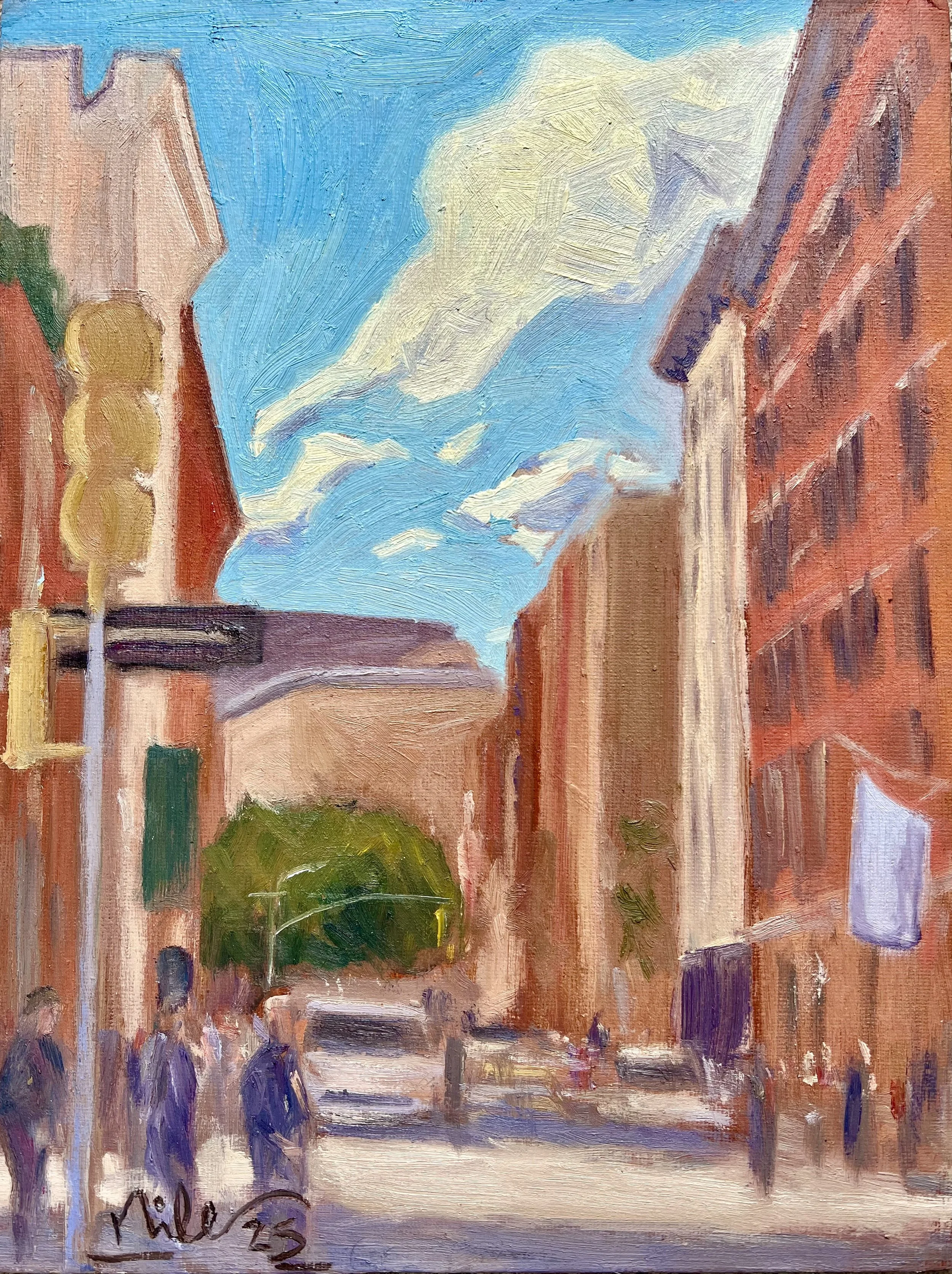 Spring Street -
Oil on Panel -
9x12 c. 2025