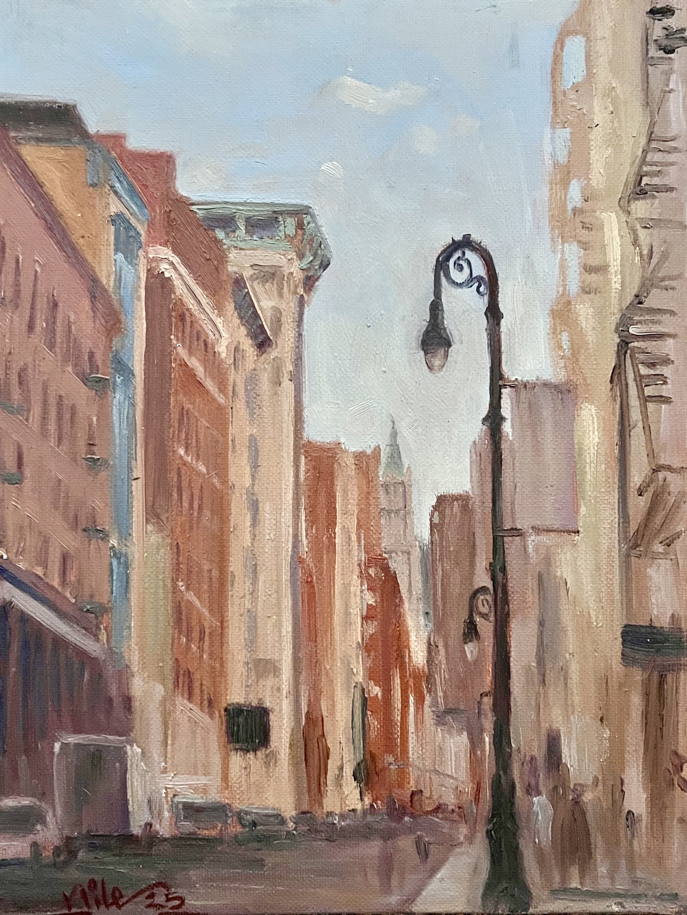 Mercer & Spring Street-
Oil on Panel -
9x12 c. 2025