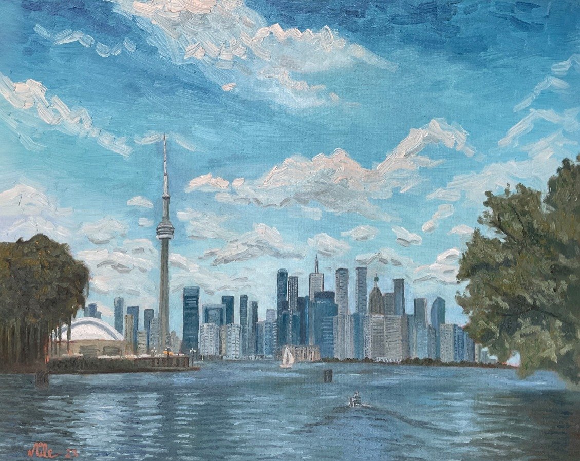View From Center Island - Oil on Canvas - 18x24 c. 2023 - Private Collection