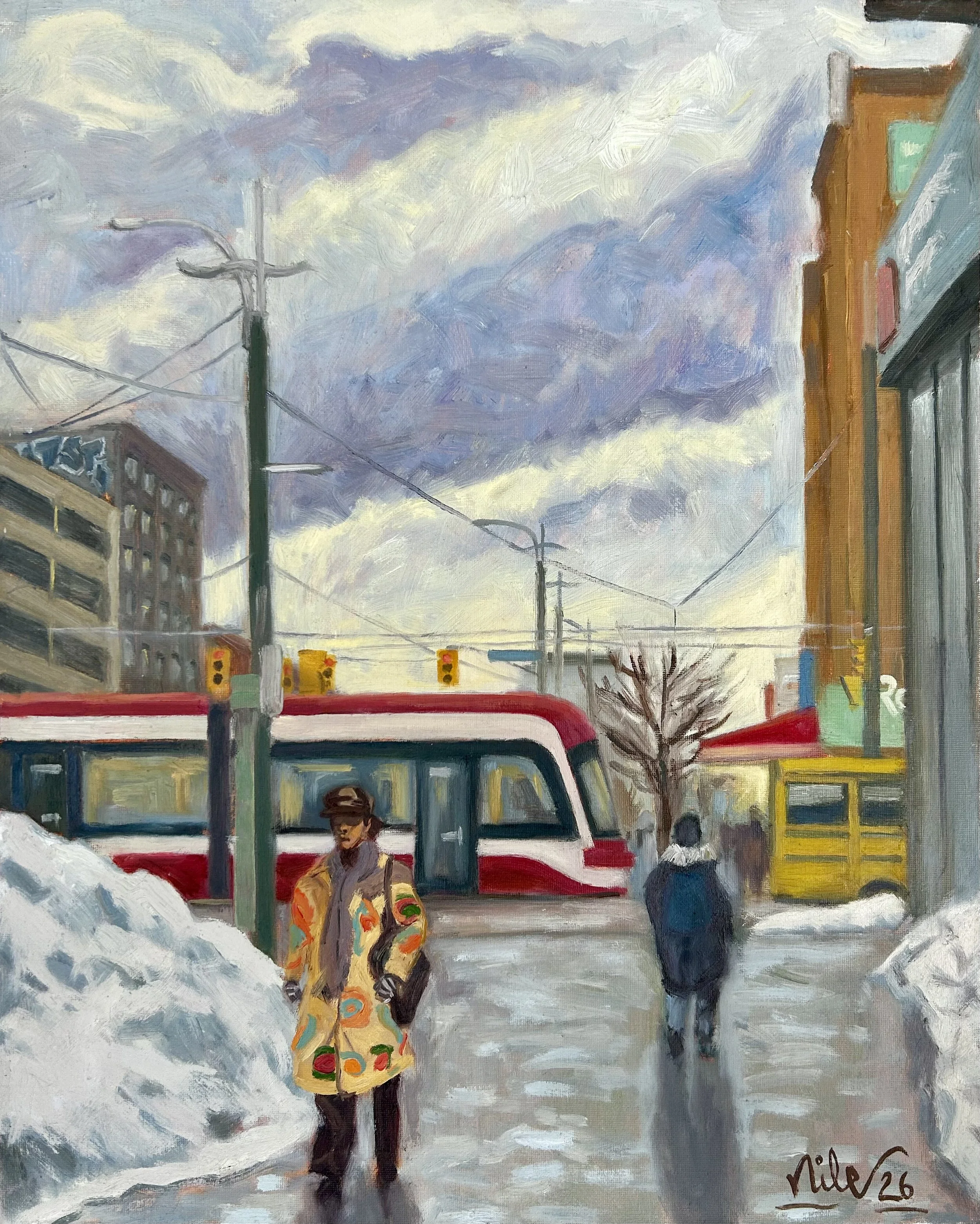 Depressing Lunch Break - Oil on Panel - 16x20 c. 2026
