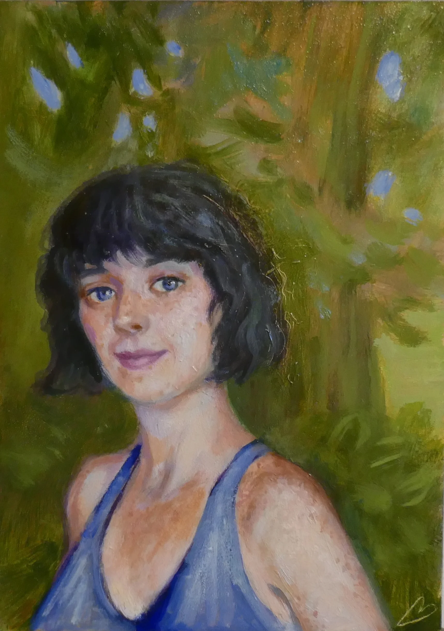 Forest Bathing Oil on Board 5"x7"