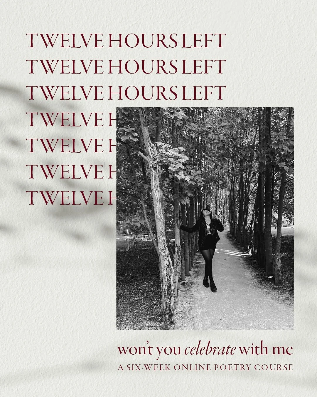 final call, my friends.

six weeks of permission, devotion, &amp; return. &lsquo;won&rsquo;t you celebrate with me: the poetics of joy&rsquo; begins tomorrow at 4 pm est, newly moved from saturdays to sundays by popular demand.

lucille writes, &ldqu