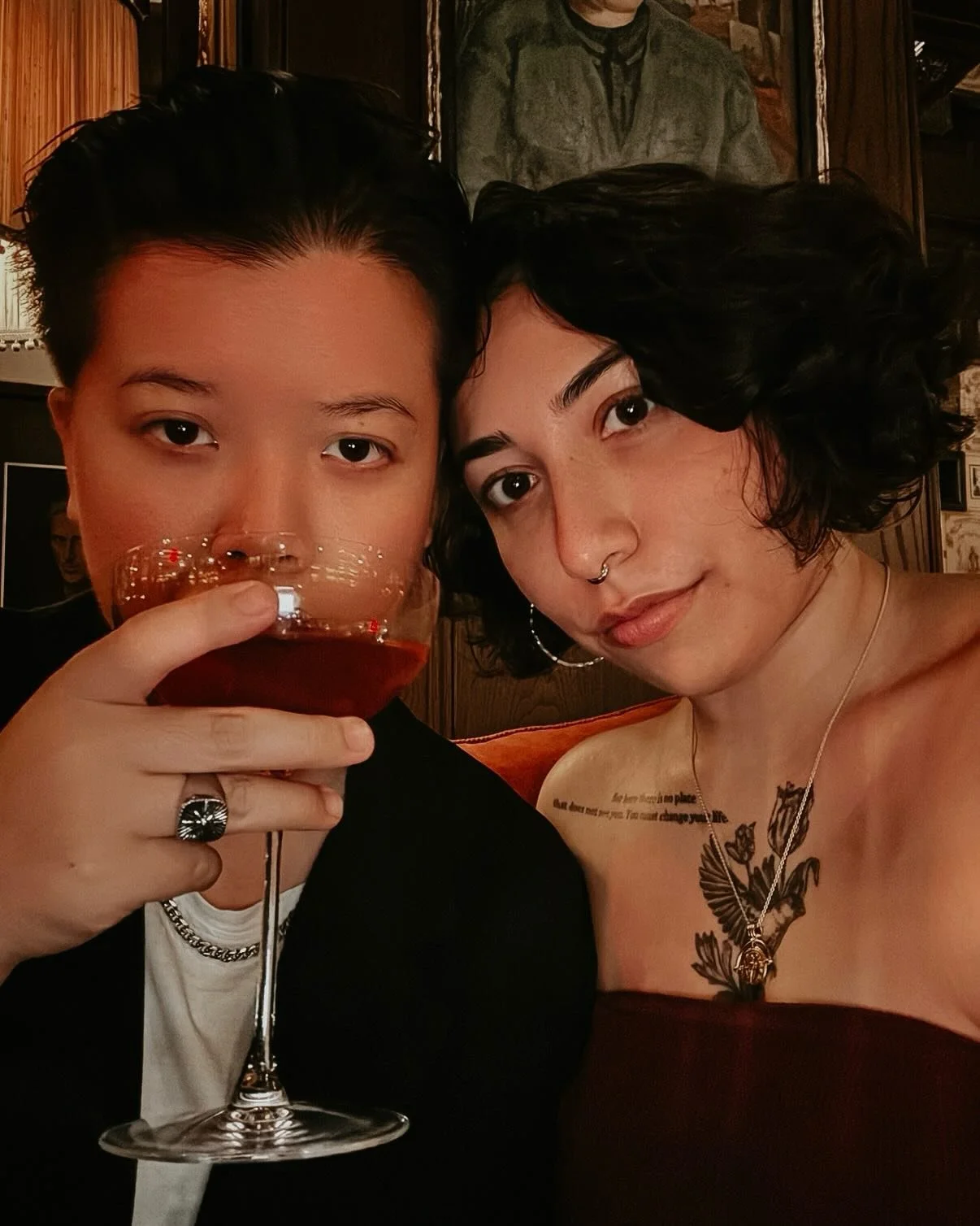 in your 20s you will experience a devastating breakup, swear off love, &amp; run away to rome, where you will see a woman in a three-piece suit across the room in a speakeasy. it is extremely important that you talk to her.