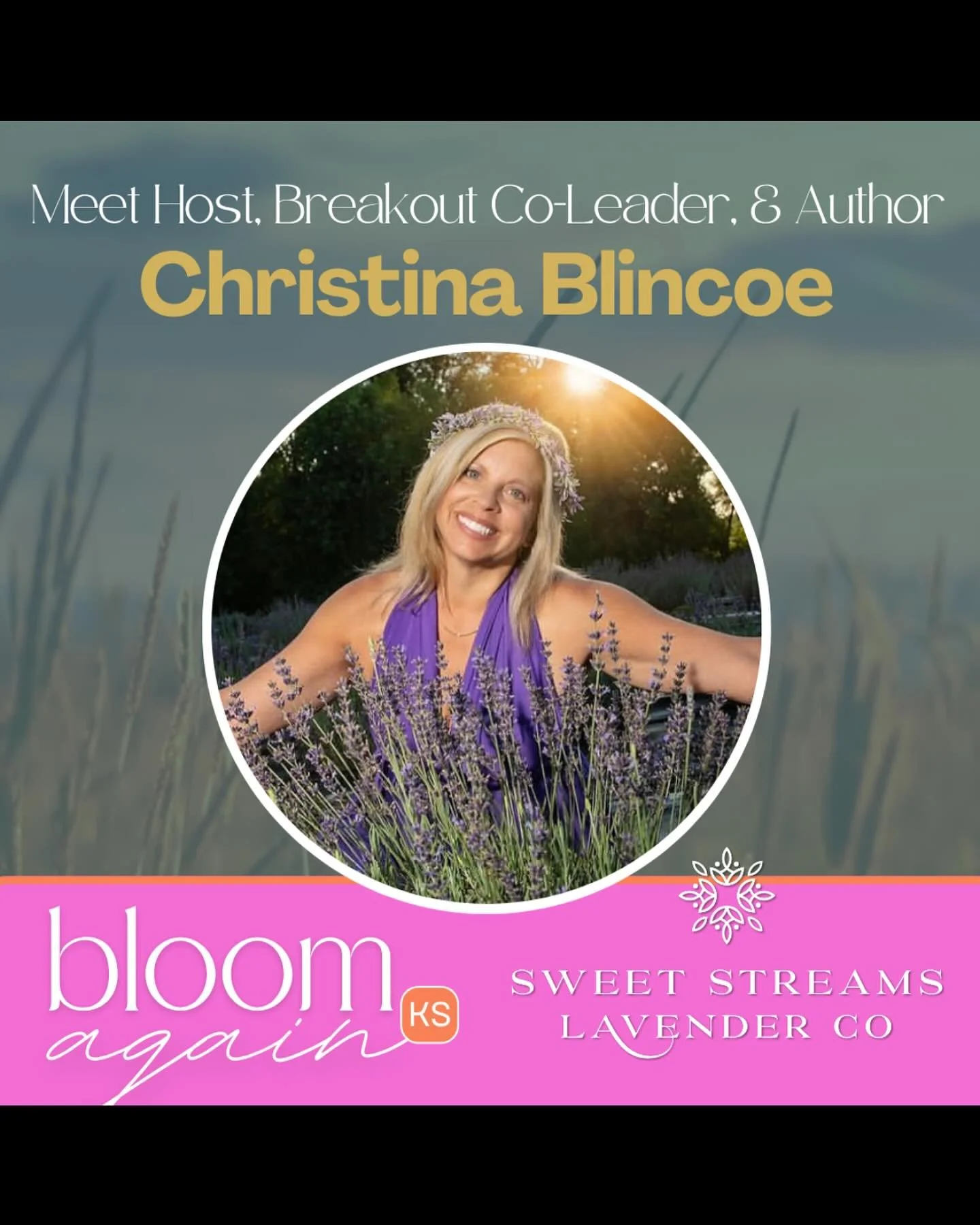 🌸✨ Bloom Again KC &ndash; September 20th  11 AM &ndash; 4 PM ✨🌸
Ladies, this is your personal invitation from me, Christina 💜 to a day that will refresh your soul and ignite your faith! Let&rsquo;s see what God does with your YES! 
I am beyond exc