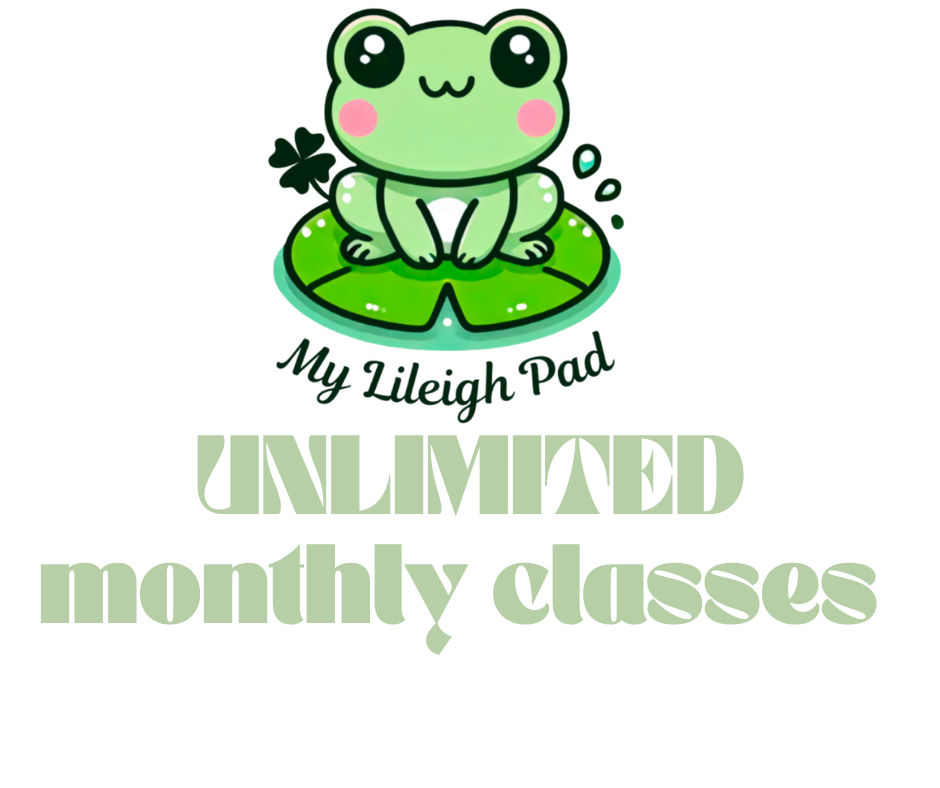 Cute cartoon frog sitting on a lily pad with the words 'Find Me' below.