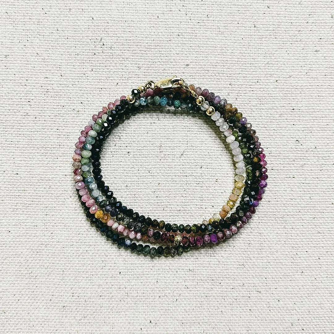 GEMbodied natural Rainbow Tourmaline Waist Beads