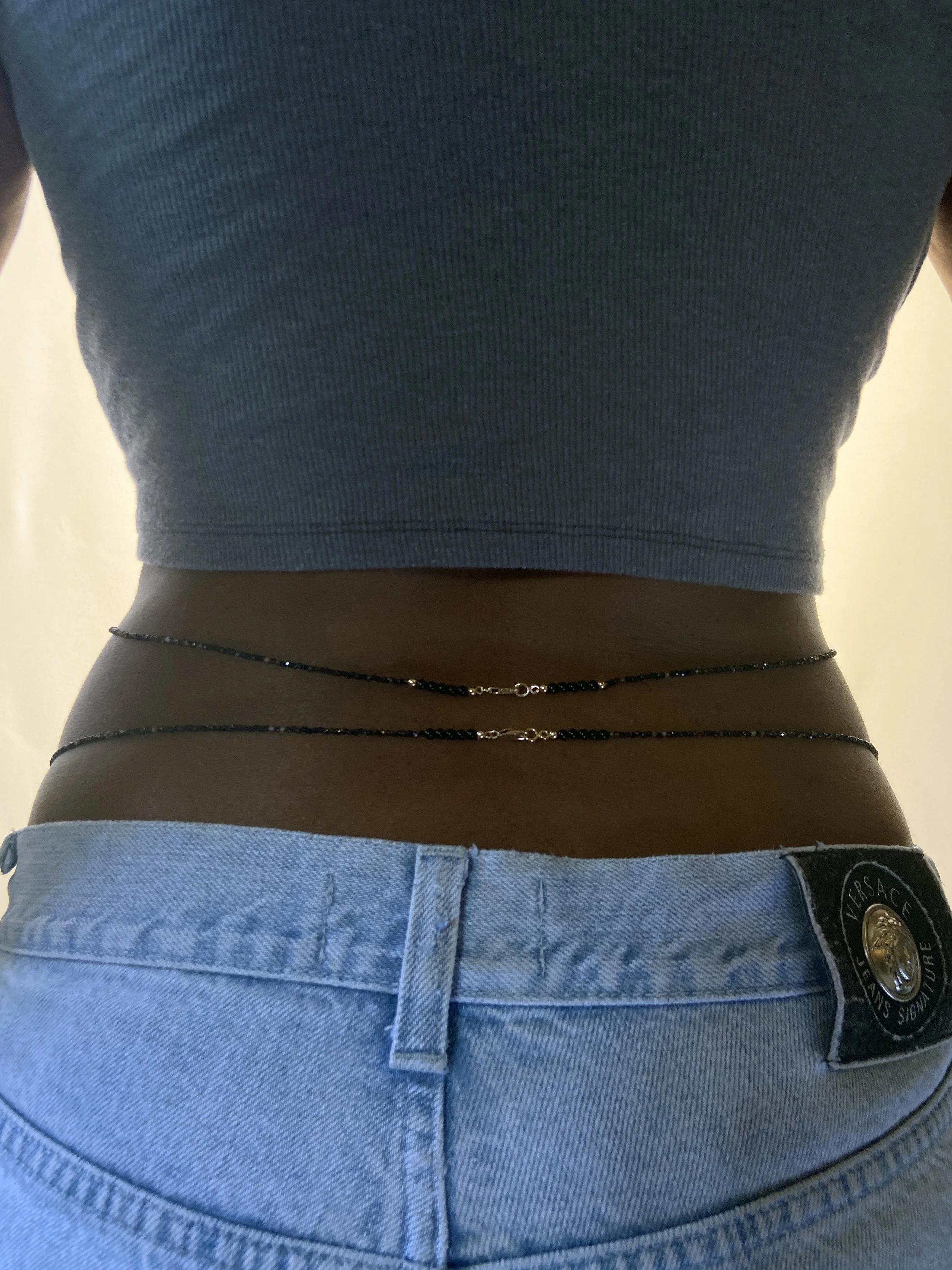 GEMbodied natural Obsidian Waist Beads