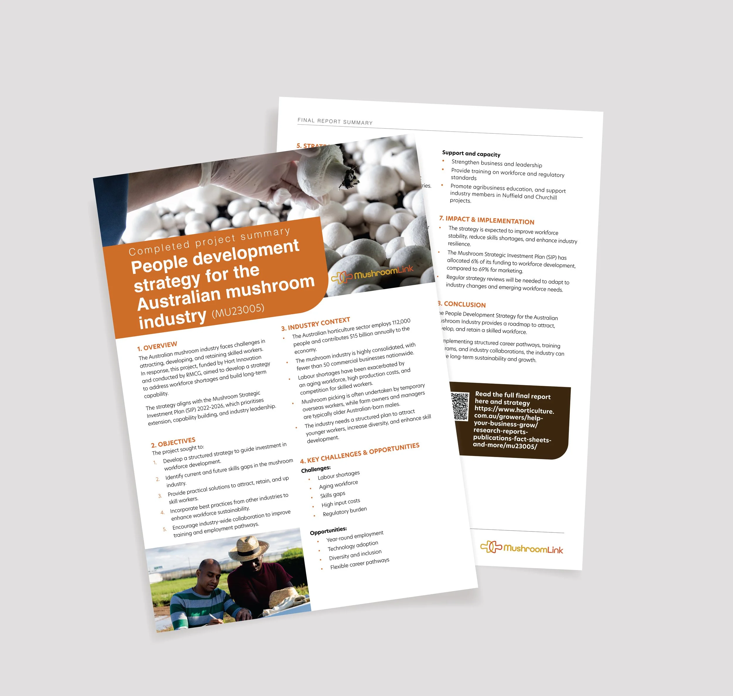 Final report summary: People development strategy for the Australian mushroom industry(MU23005)