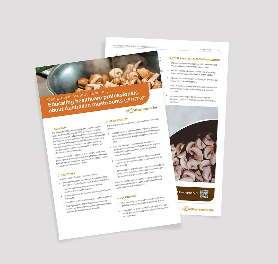 Final report summary - Educating healthcare professionals about Australian mushrooms (MU17002)