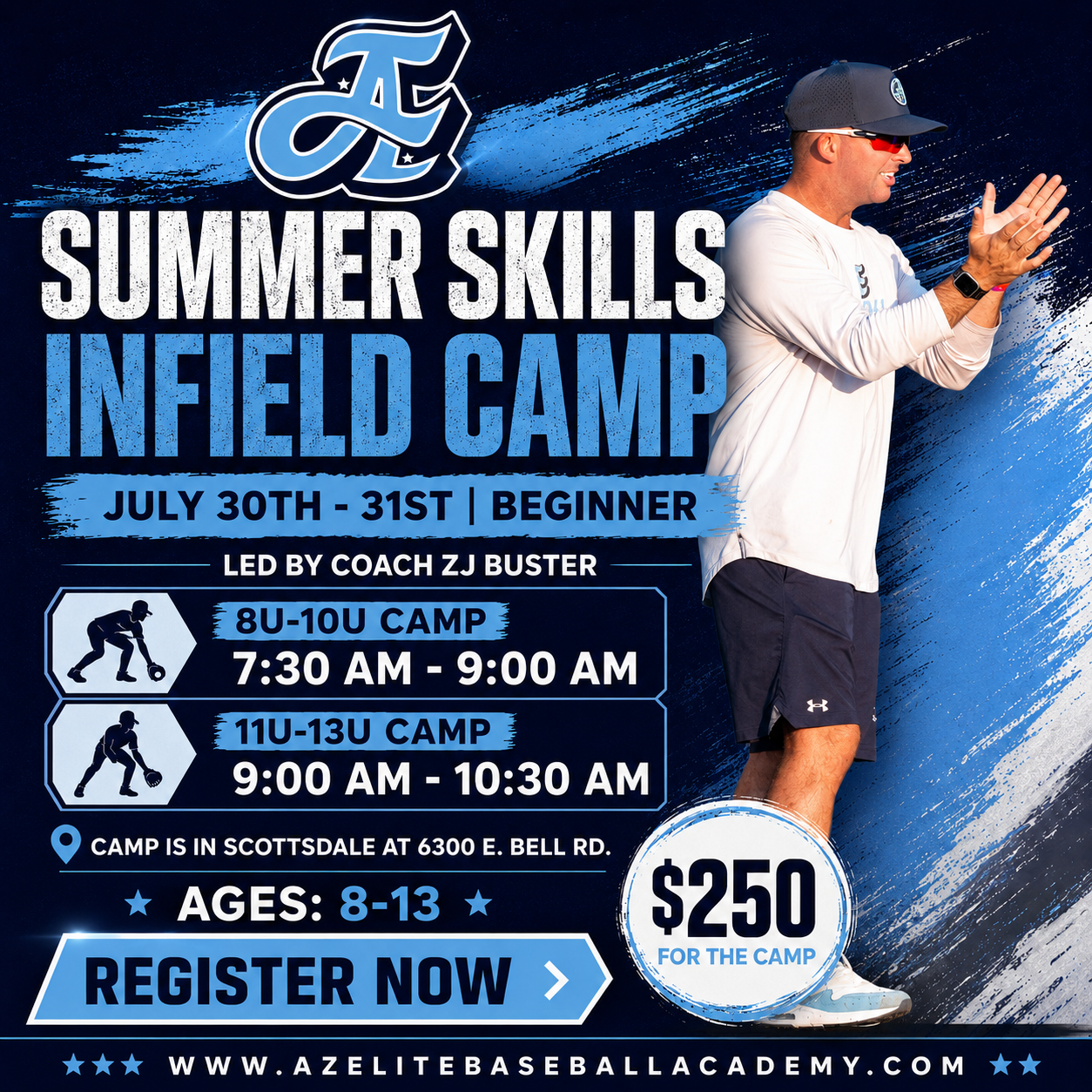 AEBA Summer Skill Infield Camp | July 30th-31st (2-Day | Beginner's Skills)