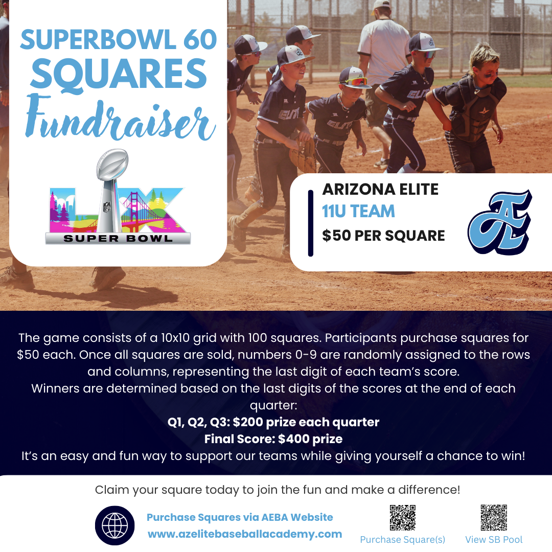 Superbowl 60 Squares | 11U ELITE