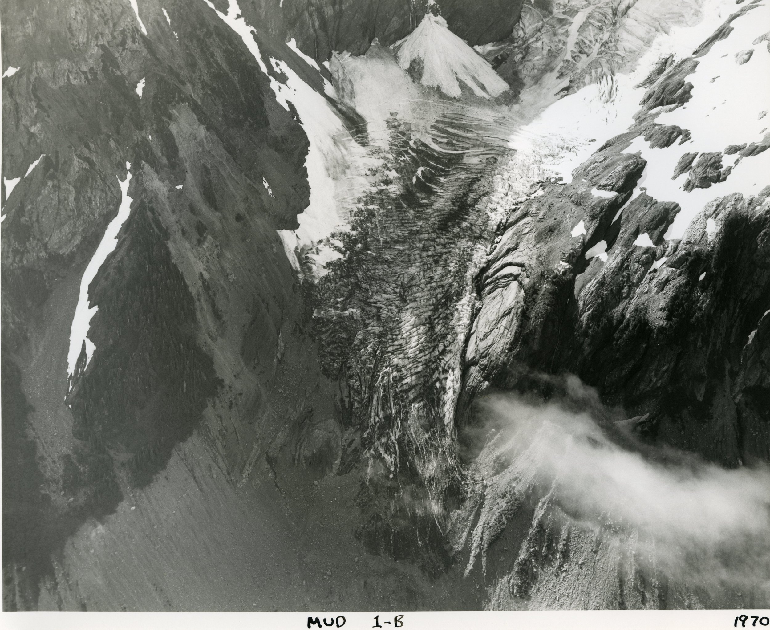 A photo of the Black Glacier taken in 1970. // Photo courtesy of Bill Baccus