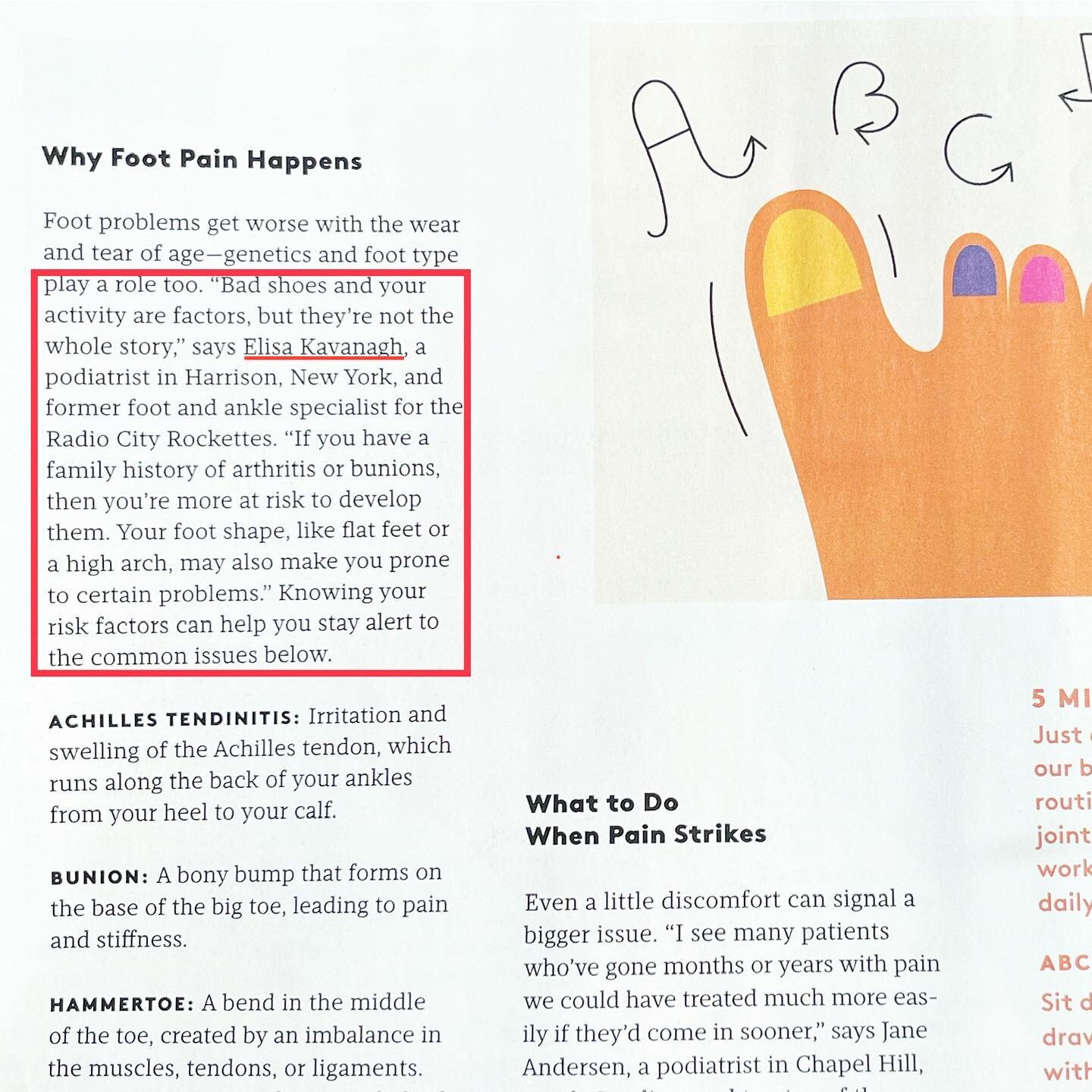 Dr. Kavanagh is so honored to be featured in Real Simple Magazine&rsquo;s June/July issue in the &ldquo;Healthy at Home: Happy Feet&rdquo; article! 🦶🏼

Check it out! 💕

#podiatry #footcare #realsimple